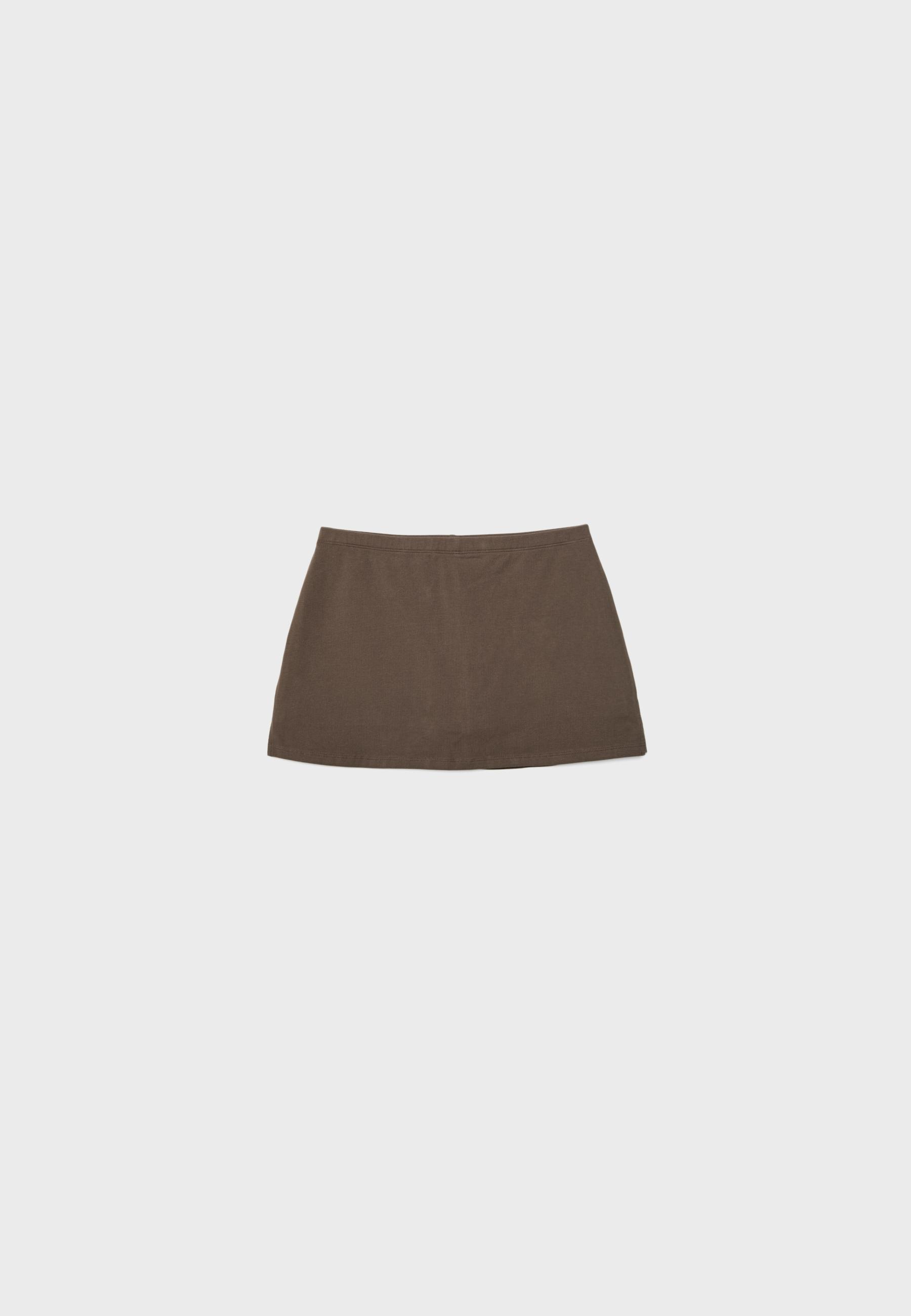 Basic knit skort — Brown