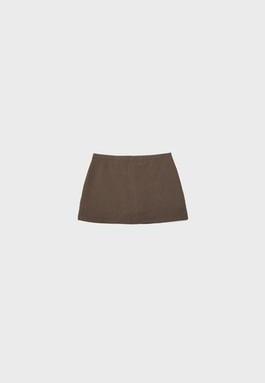 Basic knit skort — Brown 6