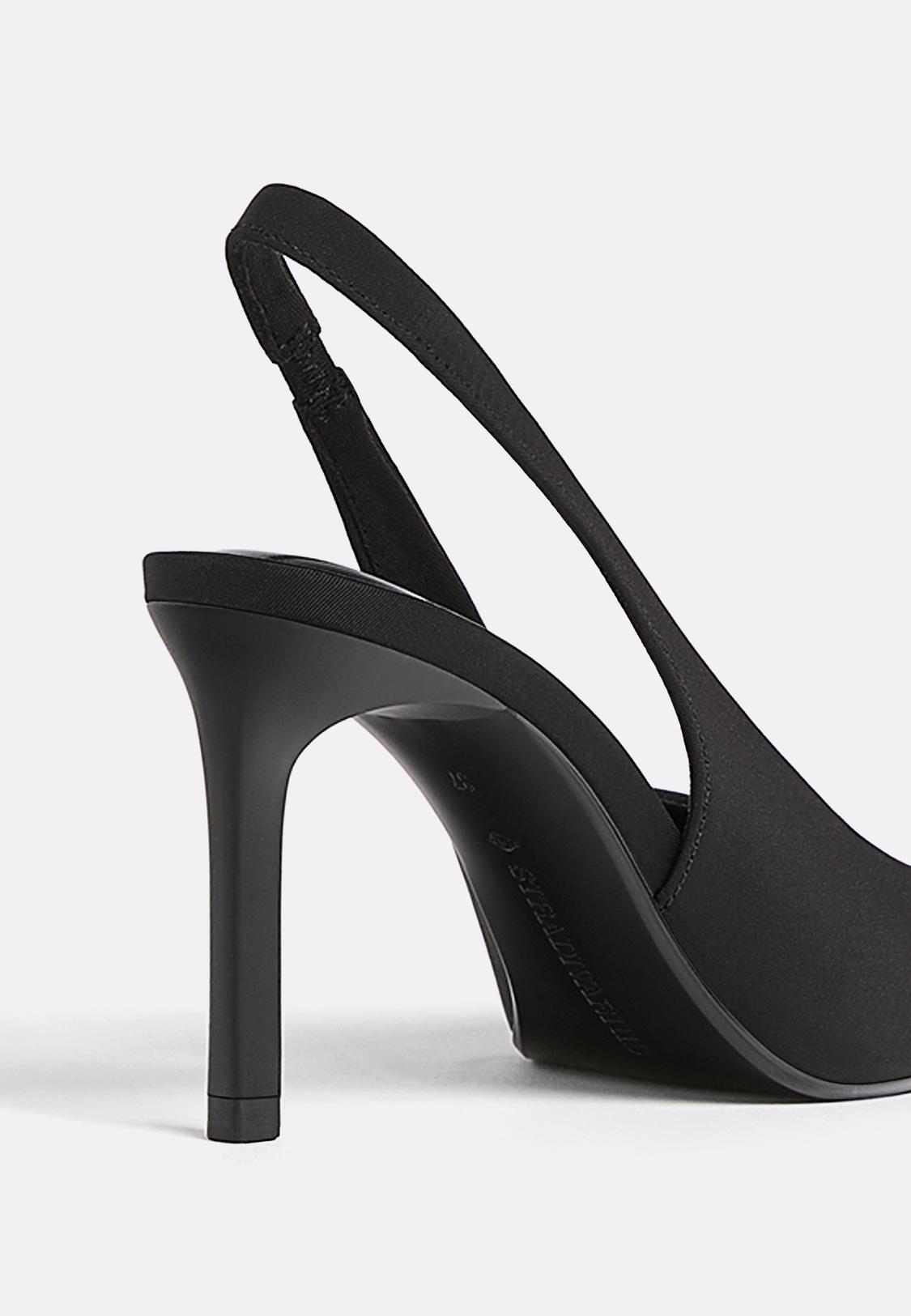 Tacon Ancho Zapatos De Tacon Stradivarius Tacon Ancho Zapato Negro