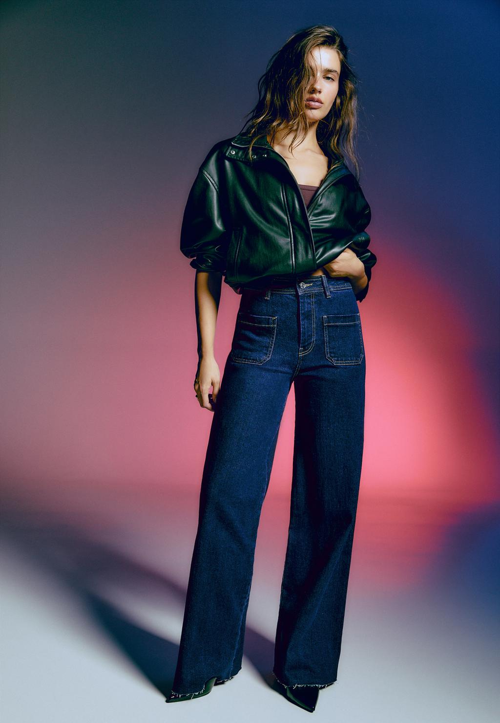 Jeans straight fit bolsillos