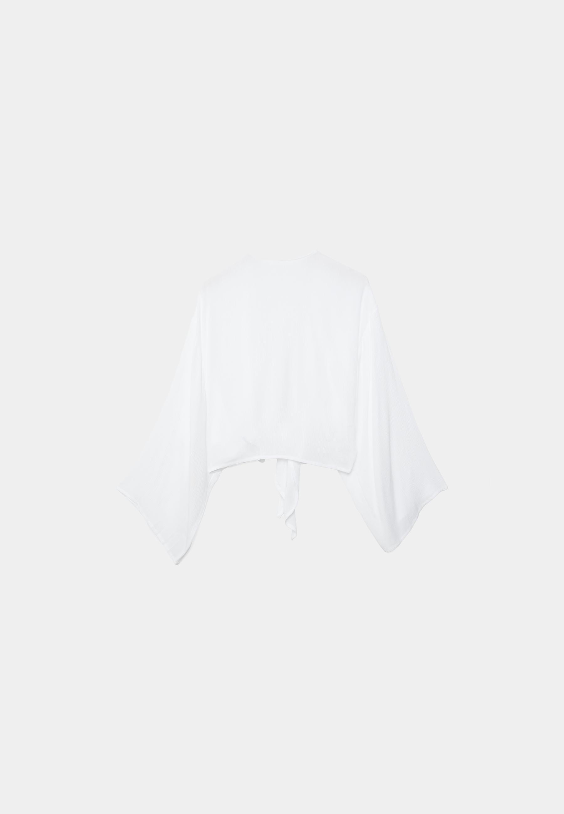 Flowing open blouse — White