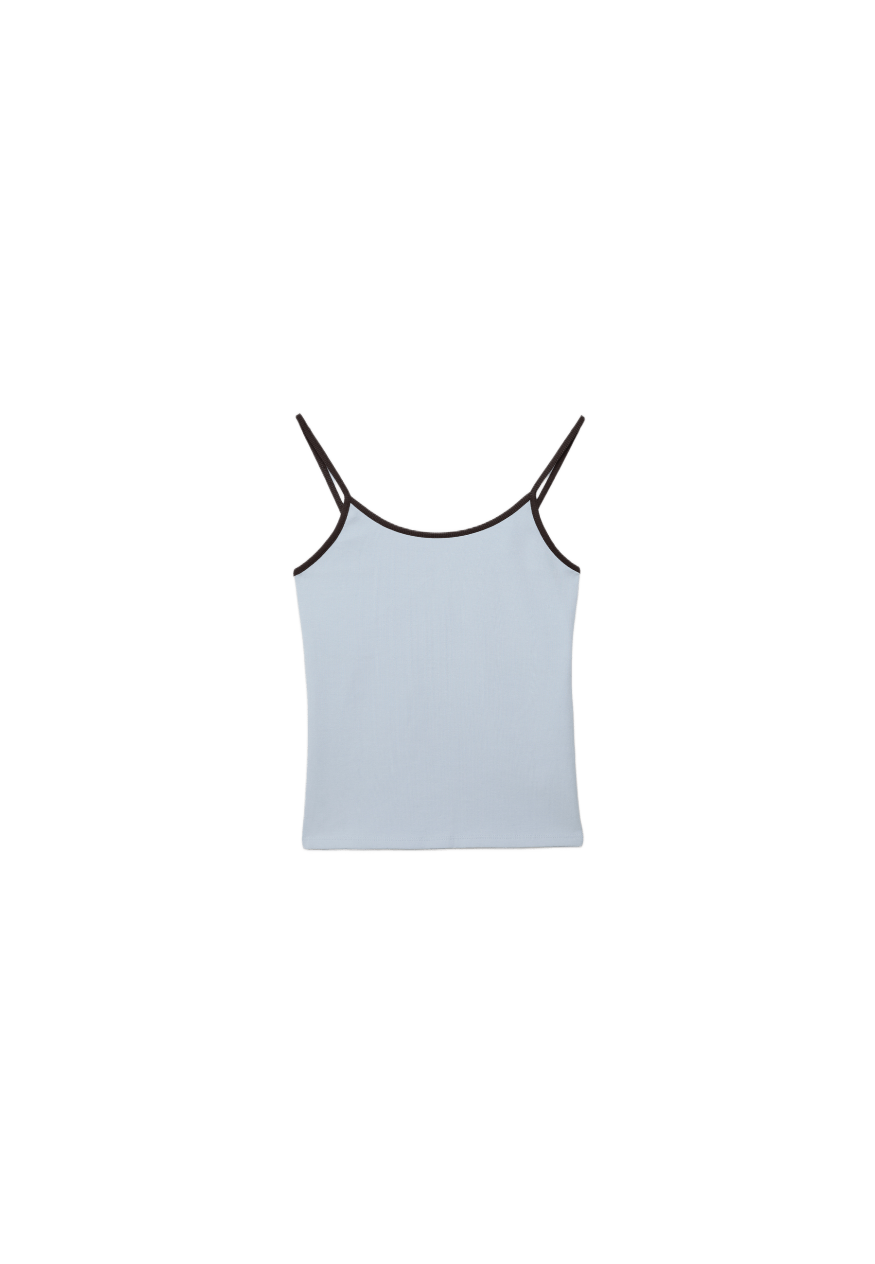 B07 Ribbed strap top — Sky blue