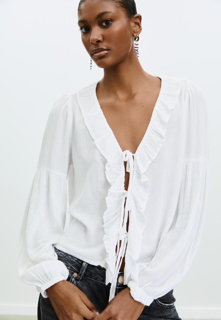 blouse fluide a volants