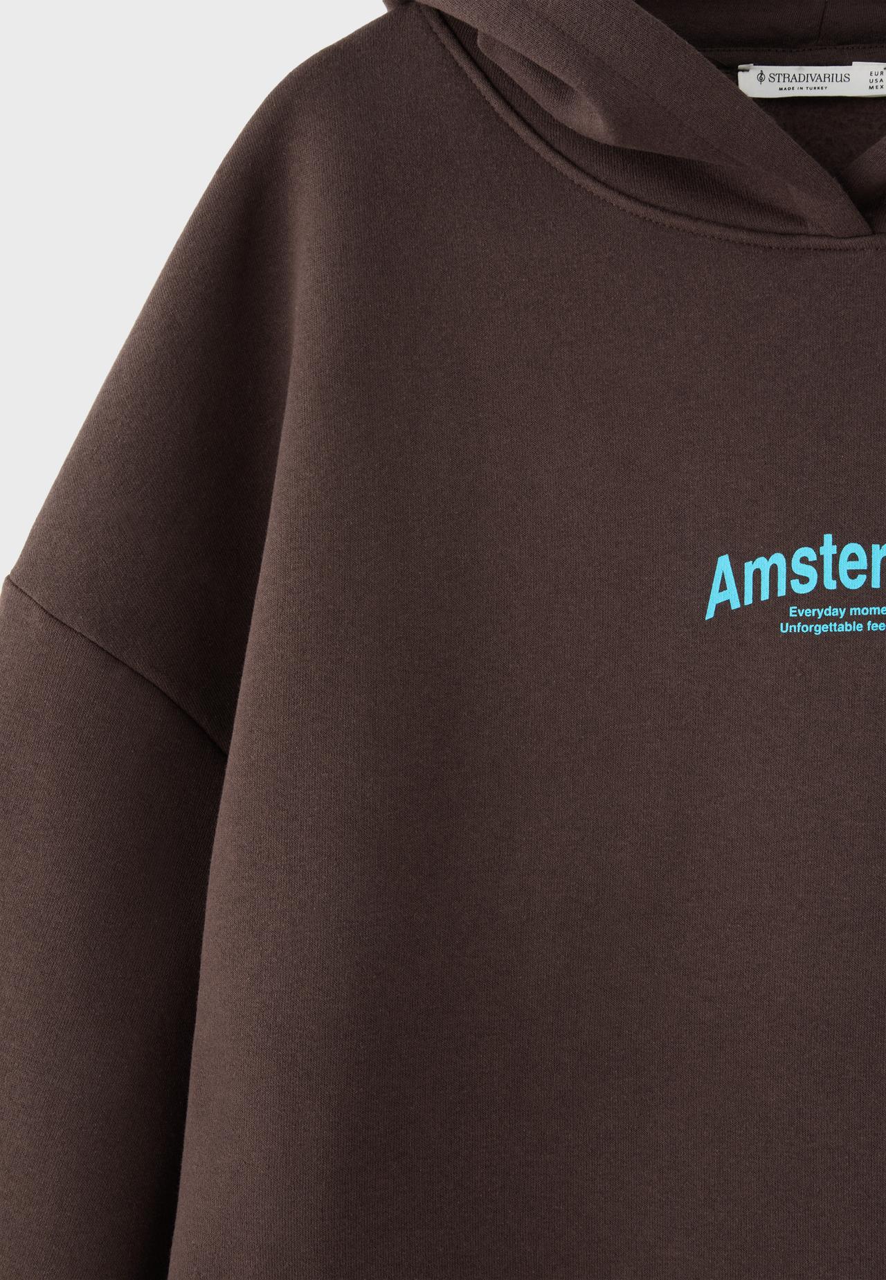 Graphic oversize sweatshirt — Brown