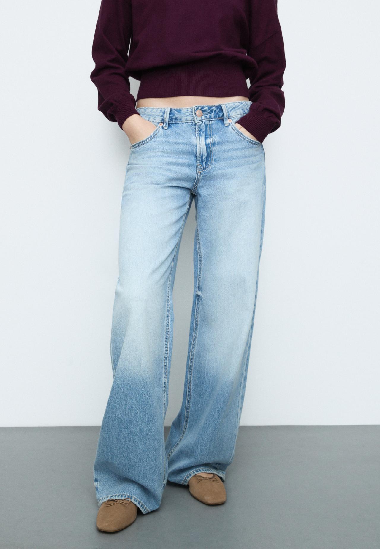 D91 Jean low wide leg - Jeans femme | Stradivarius Tunisie
