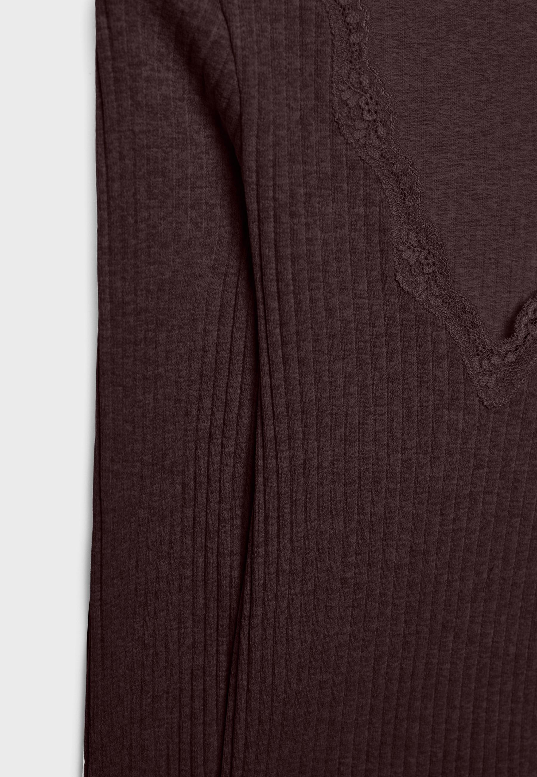 Seamless lace top — Brown