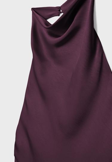 Satin halter top — Purple 8