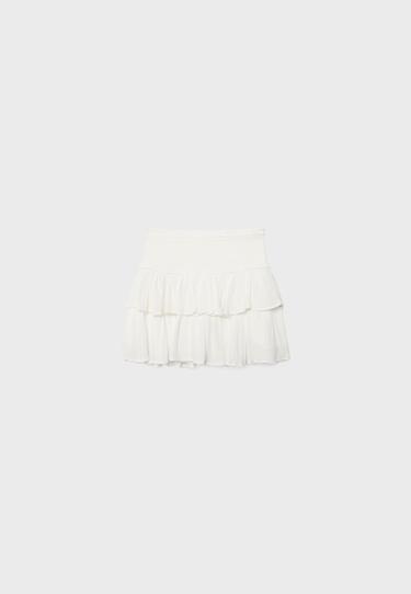 Ruffled mini skort — White 7