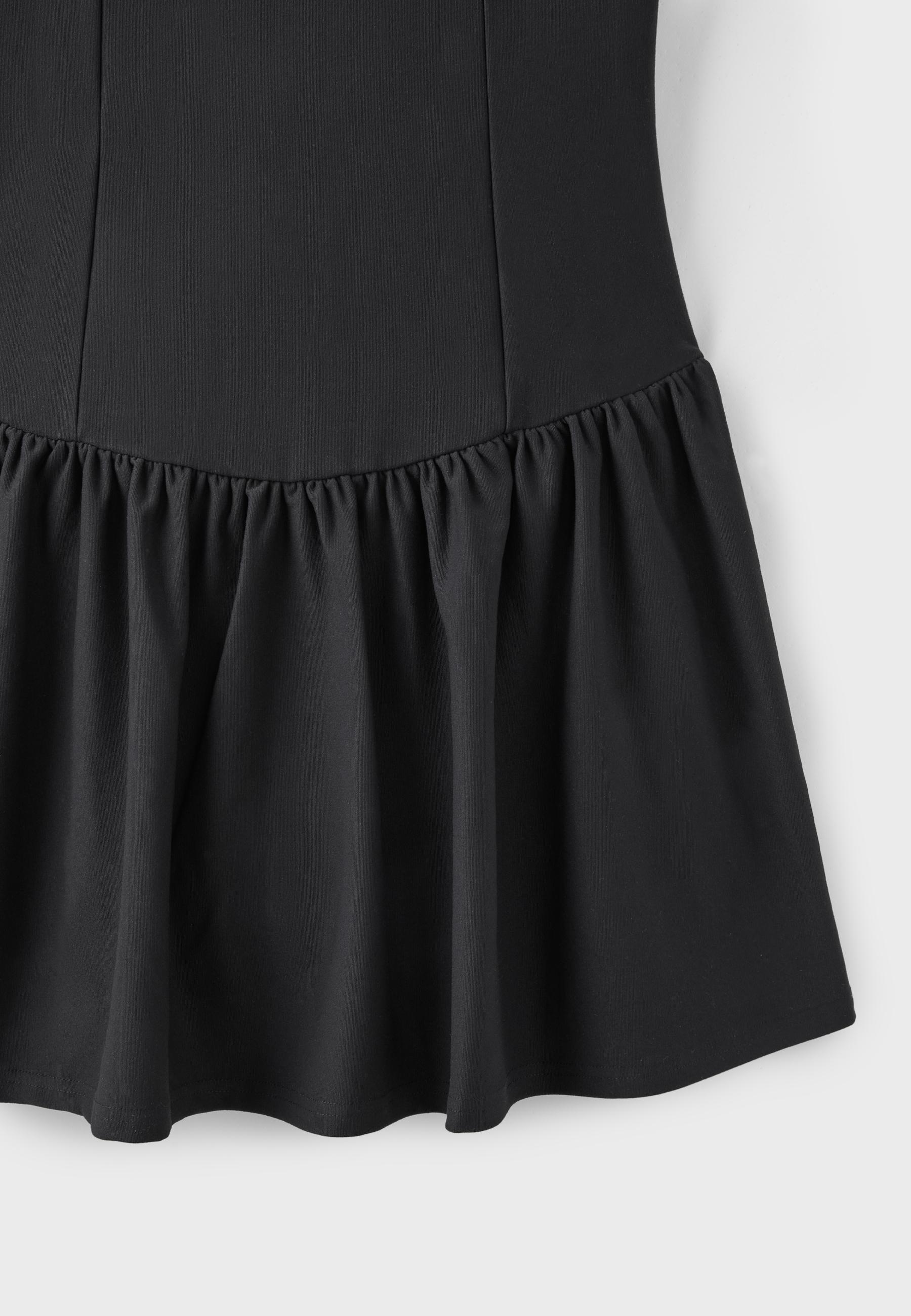 Short dress-style jumpsuit — Black
