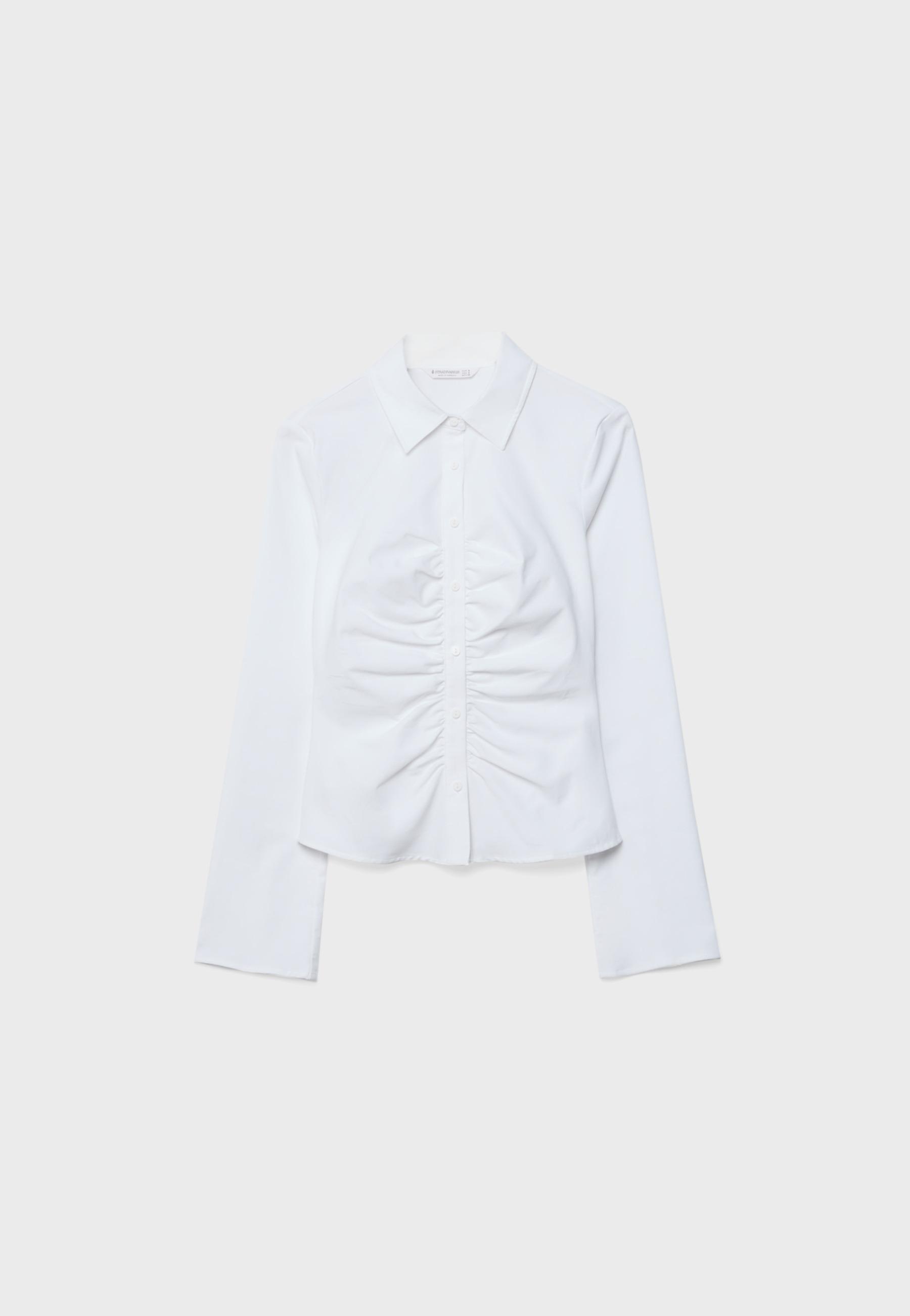 Bengaline gathered shirt — White