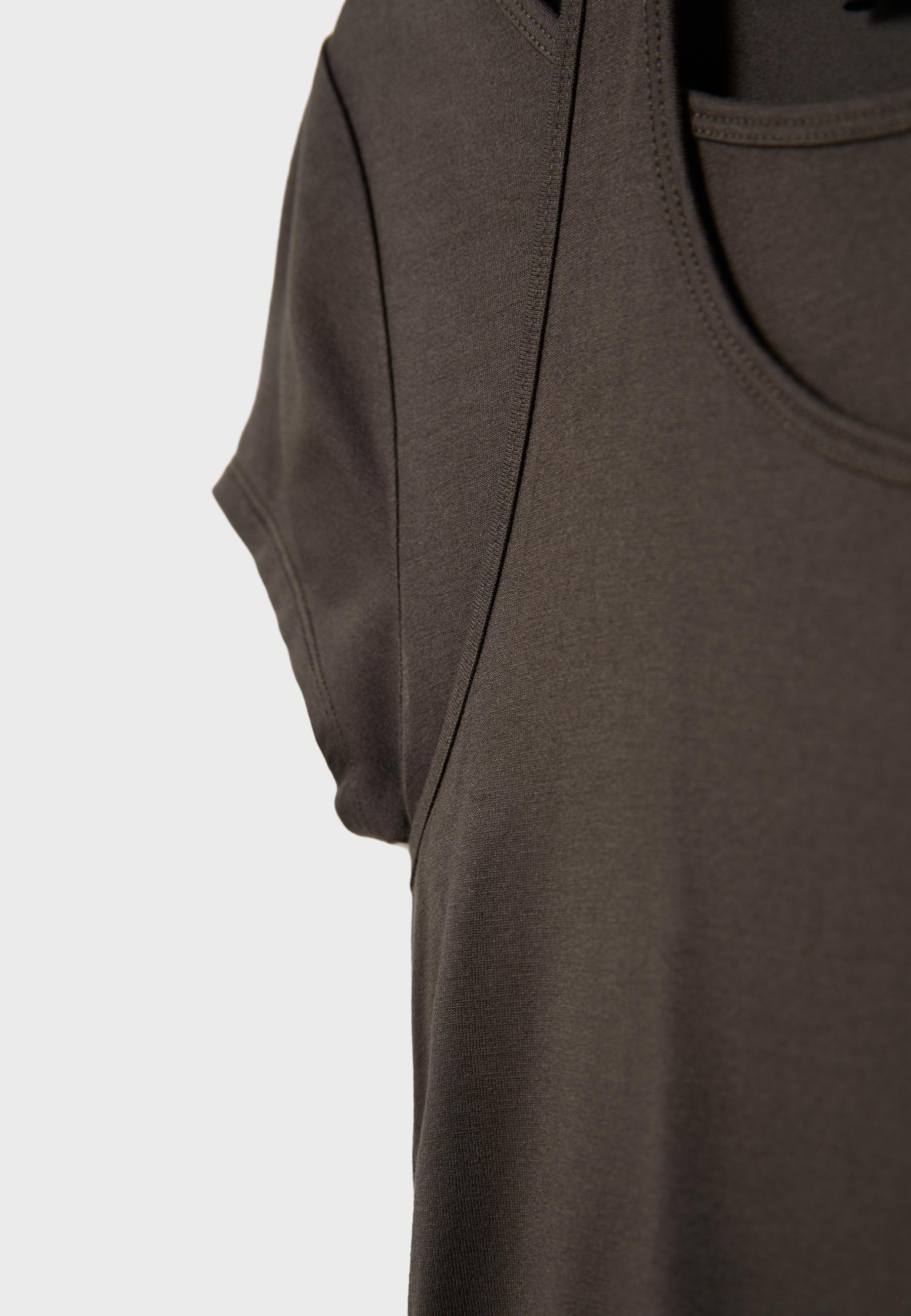Double-layer short sleeve T-shirt — Brown