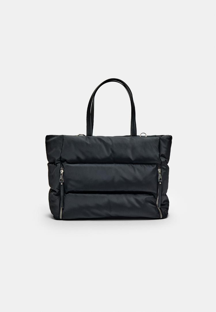shopper tejido cremalleras