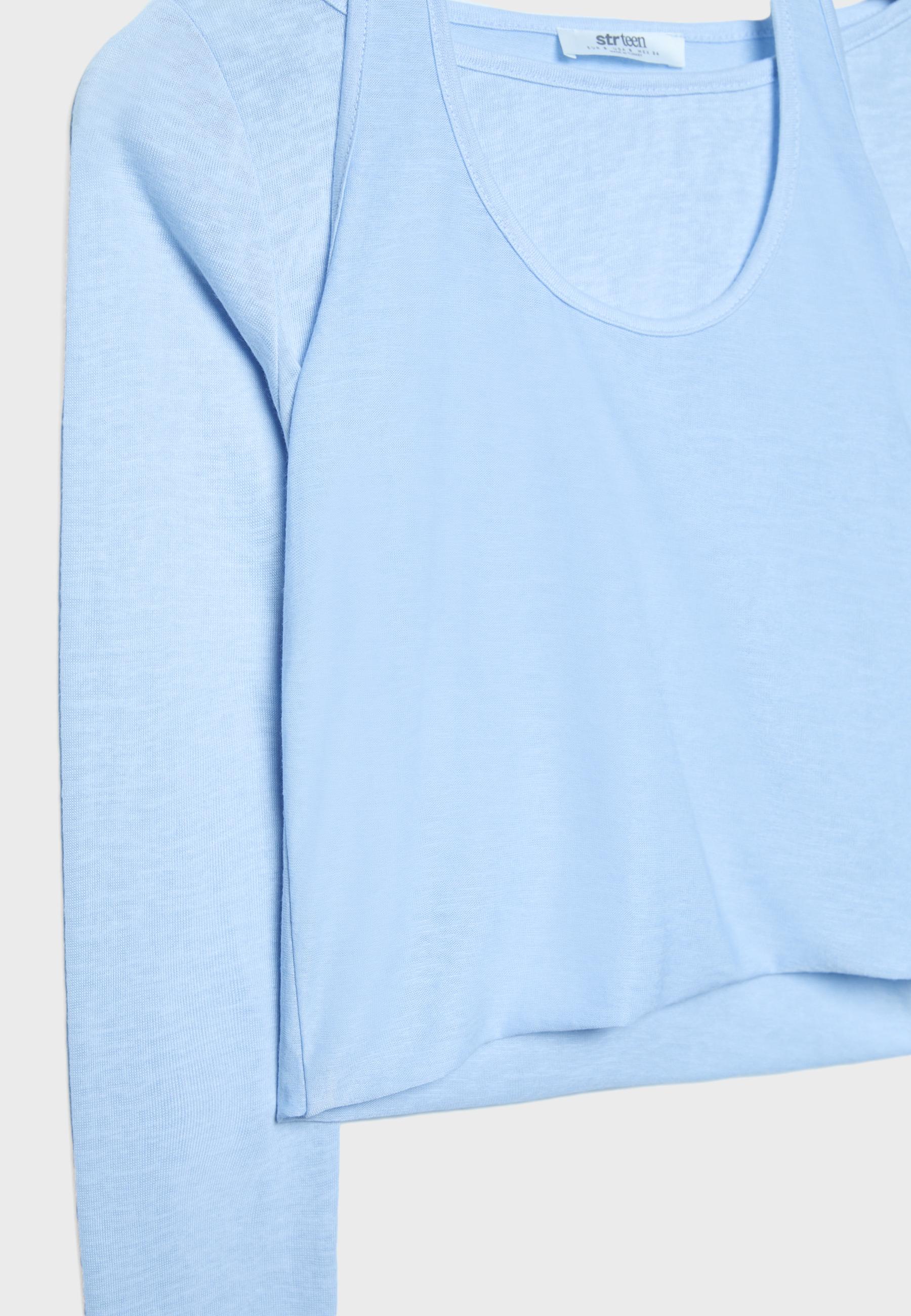 Multi-position T-shirt — Sky blue