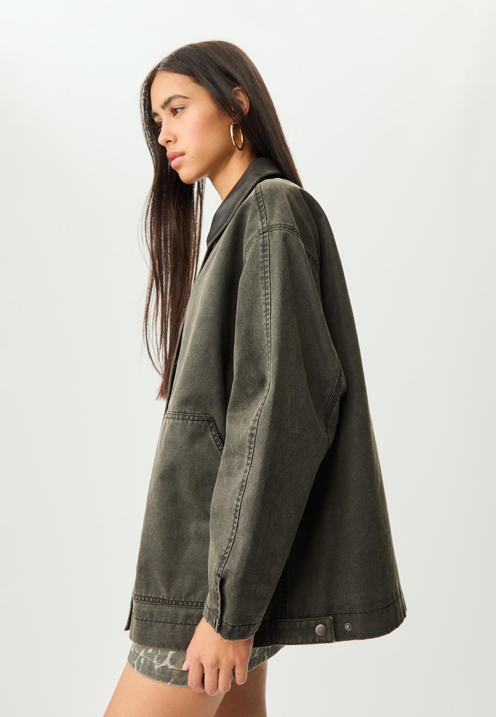 Oversize jakna sa voštanim efektom