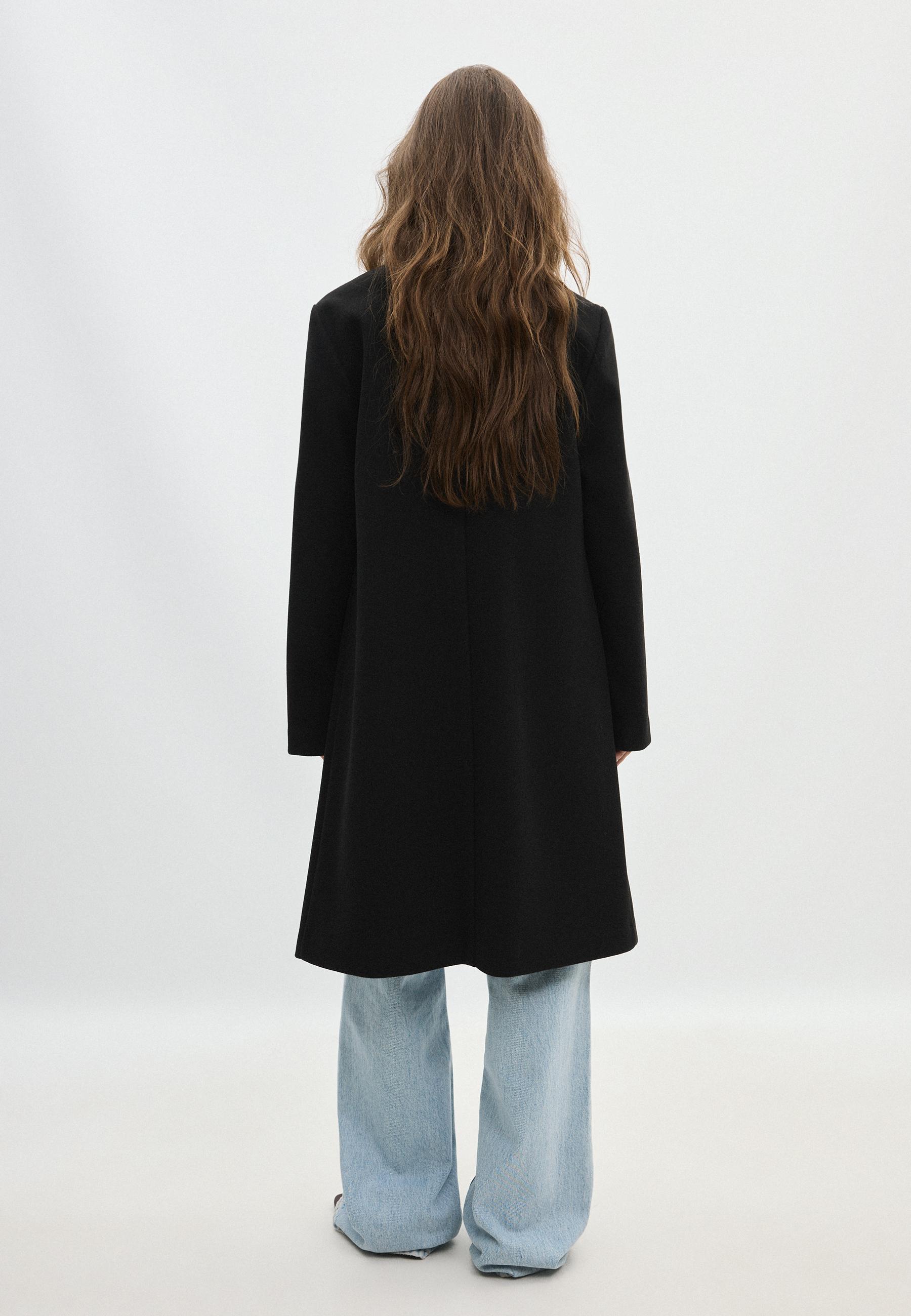 Basic soft-touch coat — Black