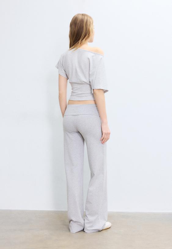 Мрежест Панталон С Прегъващ Се Колан