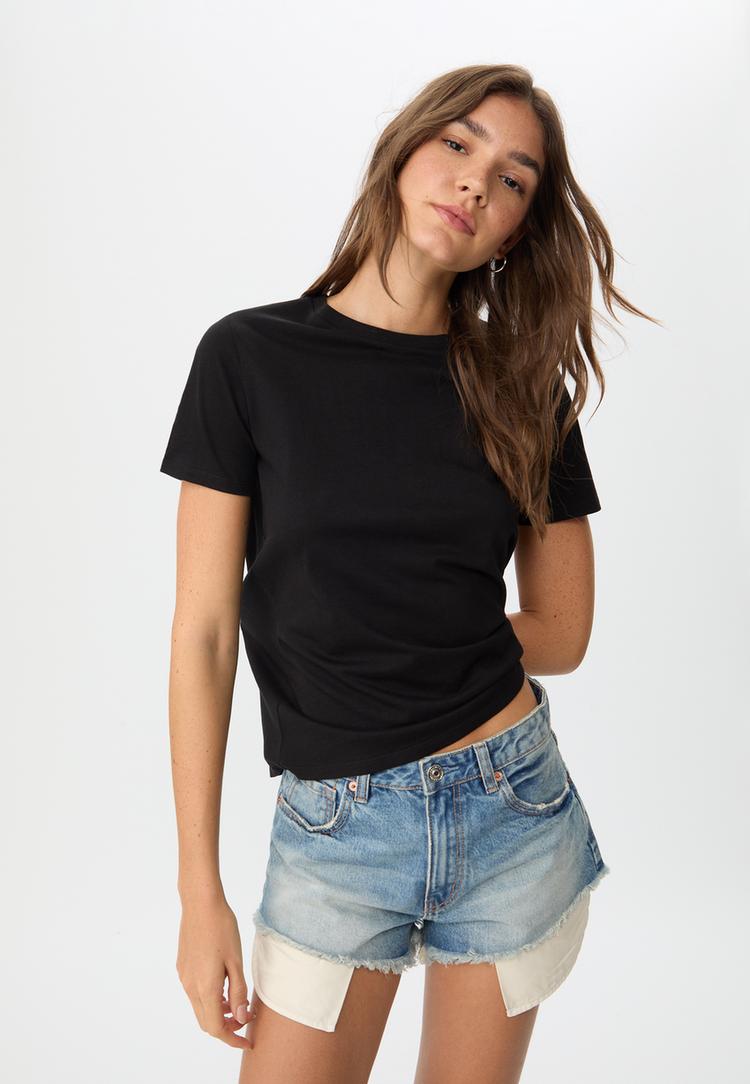 basic regular fit round neck t shirt