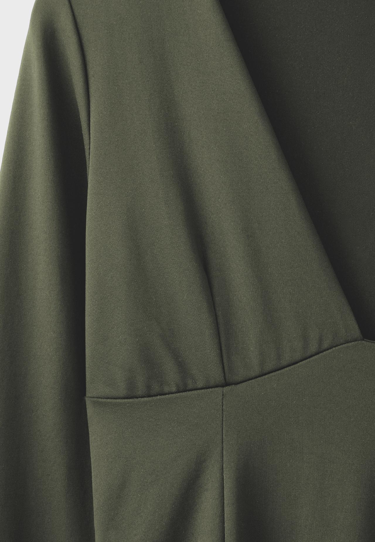 V-neck bodysuit with underbust detail — Khaki