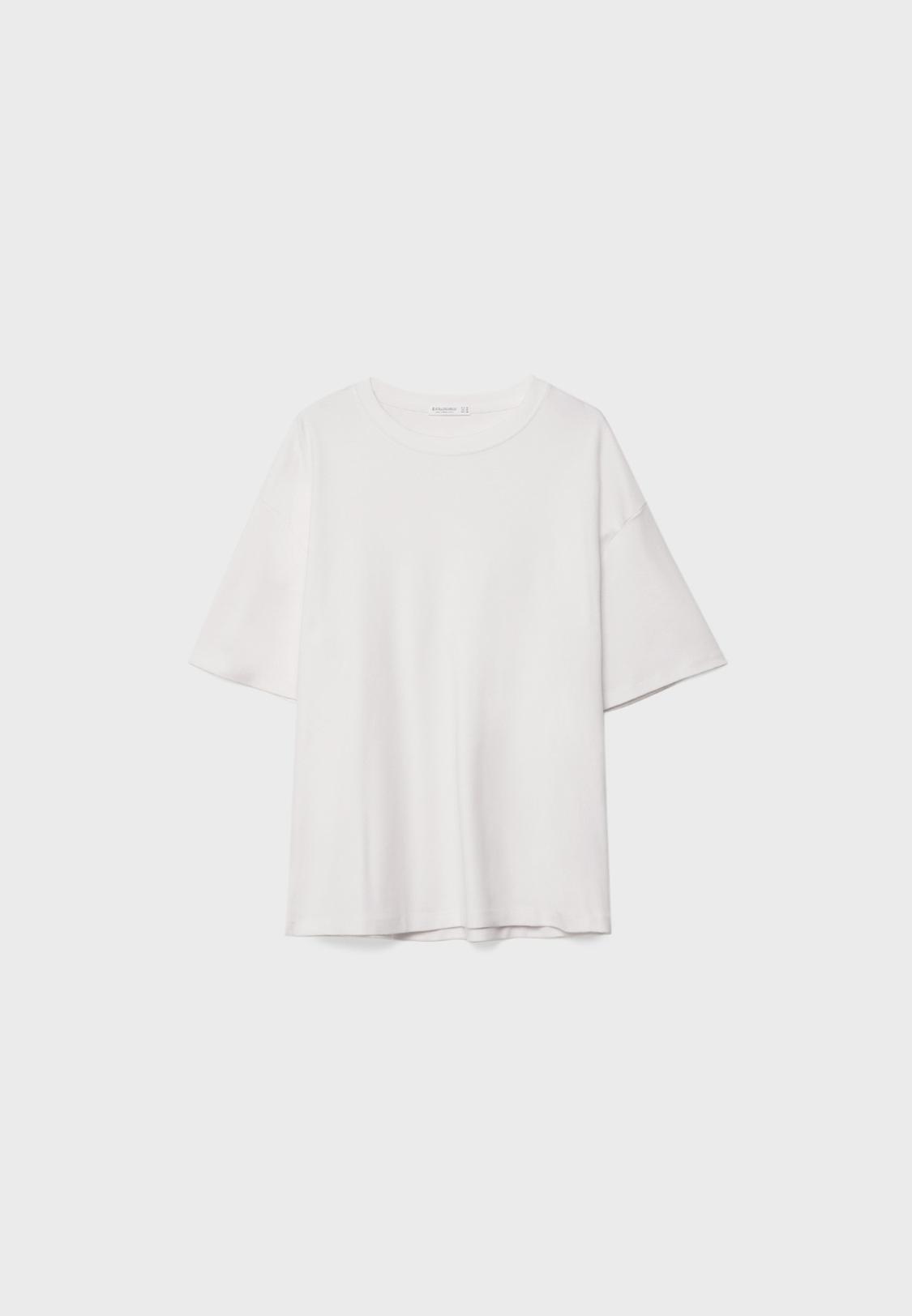 Stradivarius Maglietta Bianca Con Spalline T-shirt Crop Con Stampa