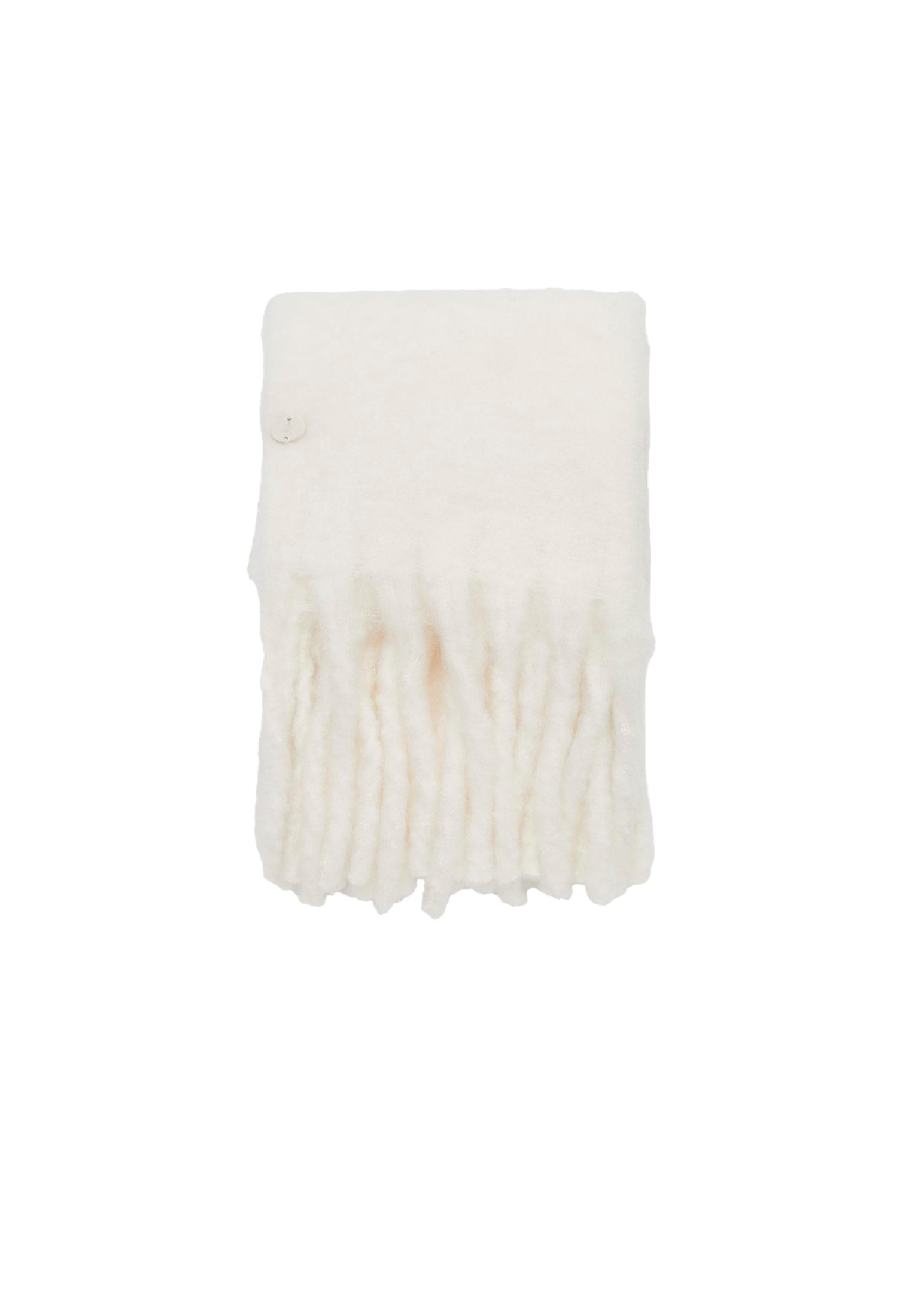 Basic plain scarf — Ecru