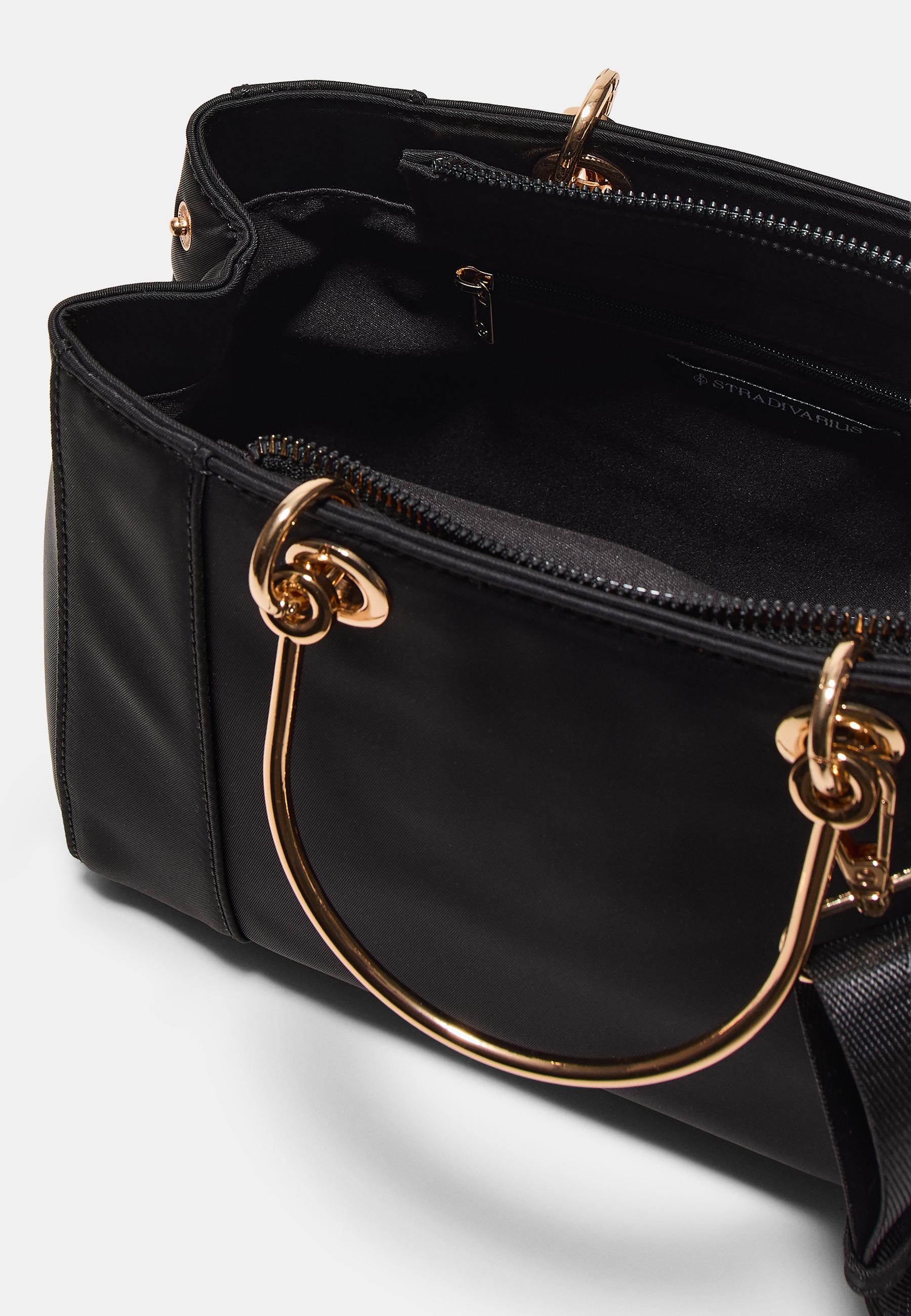 Metal saplı tote çanta - Görsel 4
