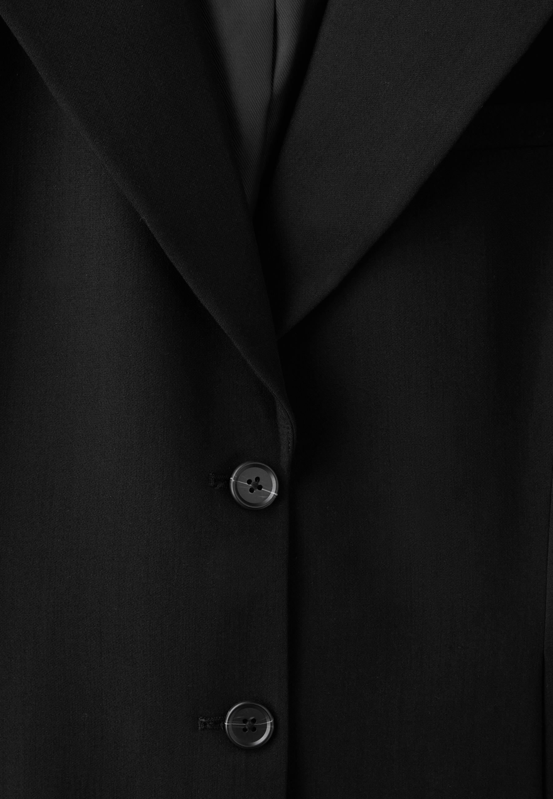 Voluminous sleeve blazer — Black