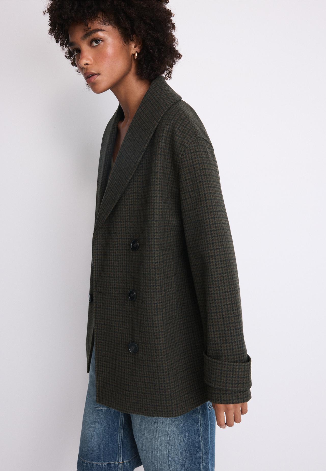 Short shawl neck coat — Khaki