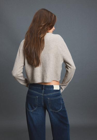 Soft-touch button-up knit cardigan — Stone 5