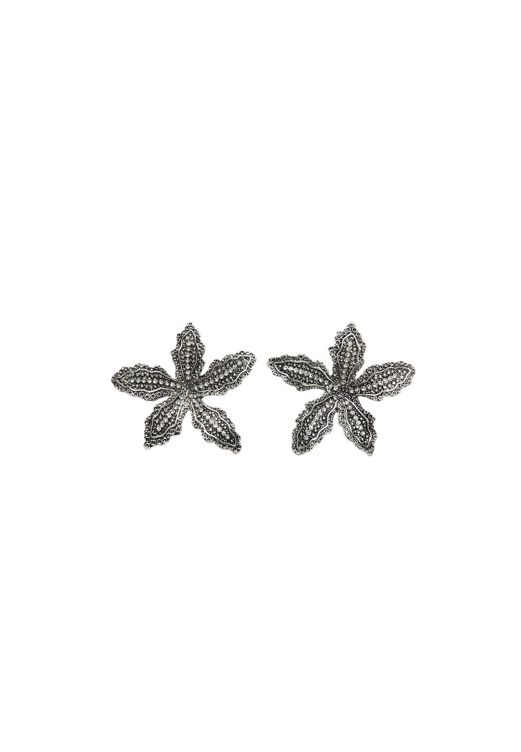 Orecchini Bambina Argento Sterling 925 - Fiore Con Cristalli Orecchini Bambina Argento Sterling 925 - Fiore Con Cristalli