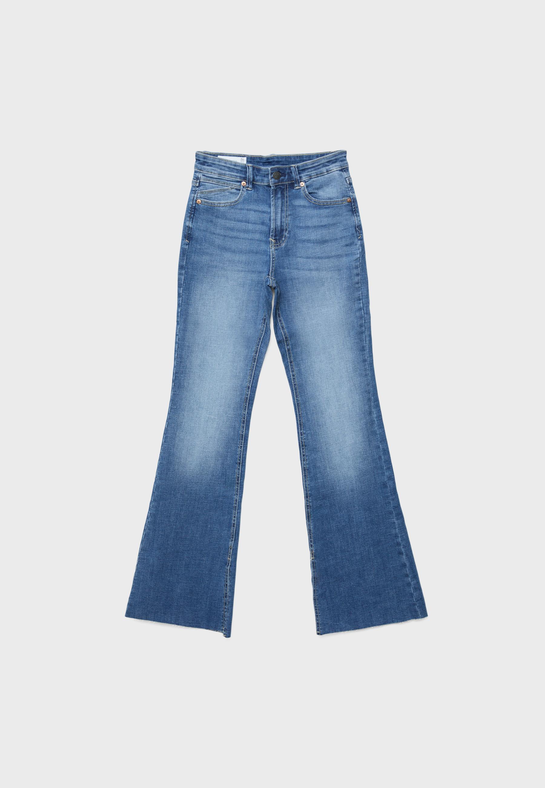 D74 yırtmaçlı çan paça jean - Görsel 8