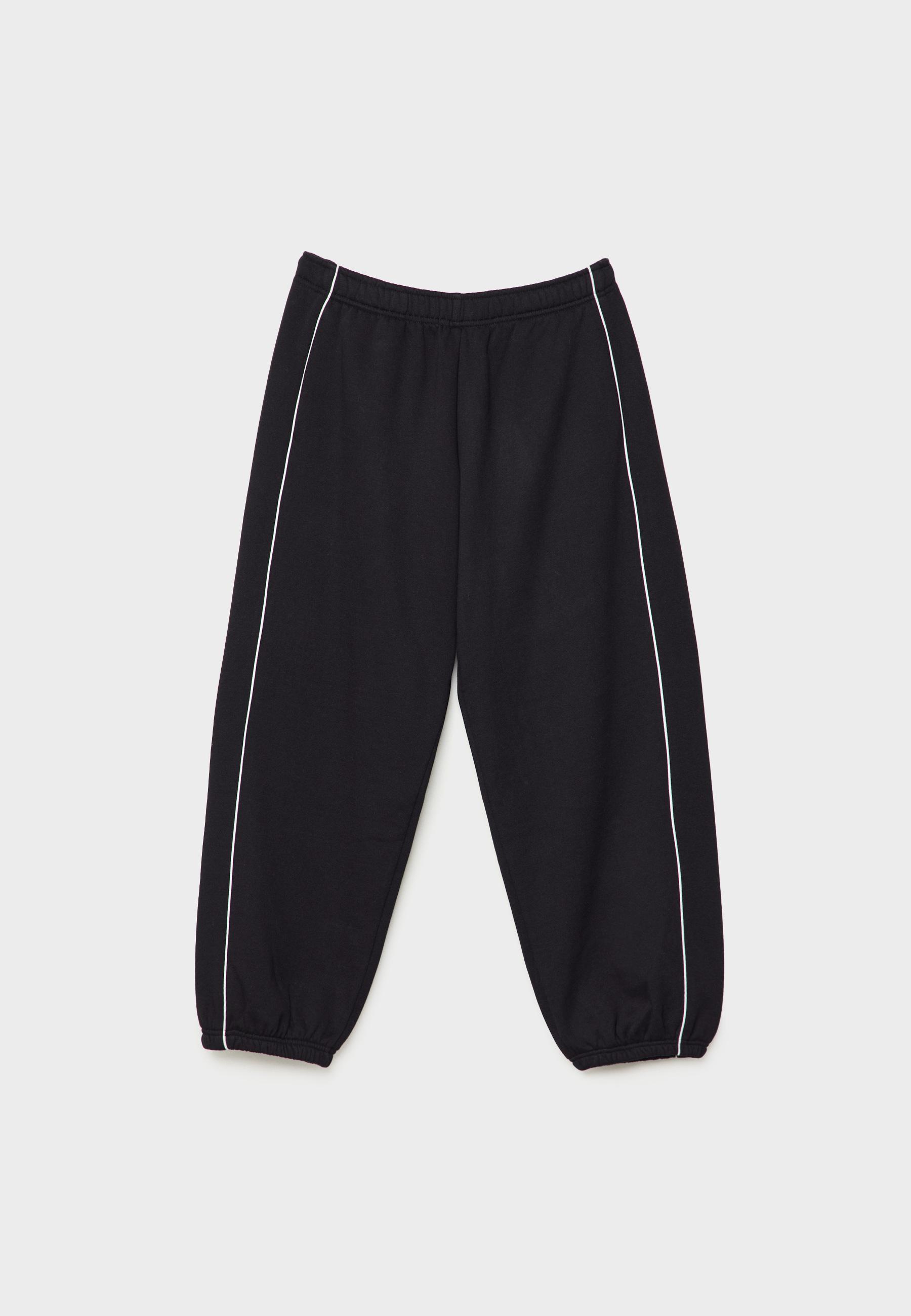 Piping jogger trousers — Black