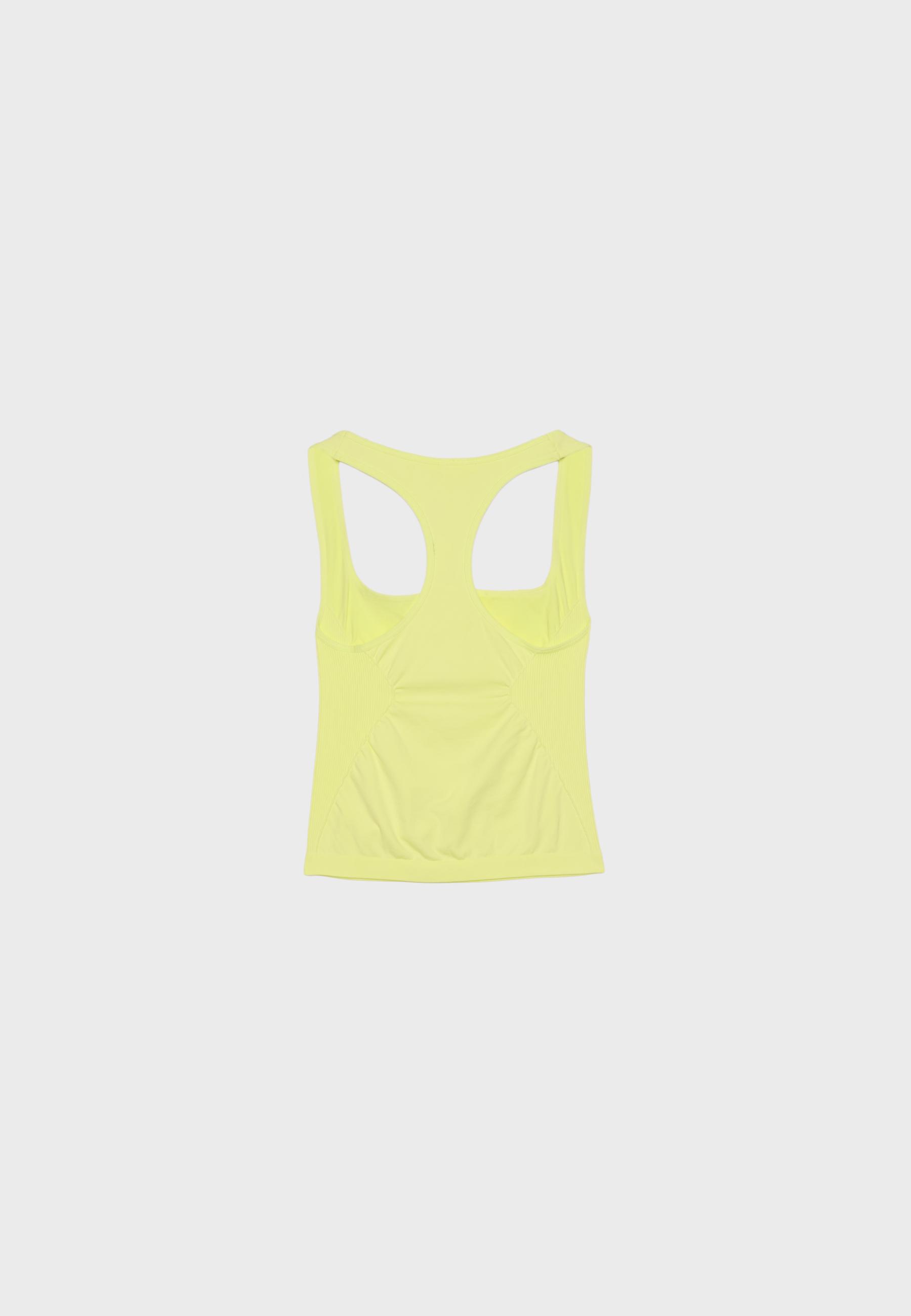 Seamless square neck top — Pastel yellow