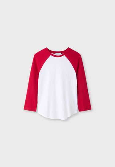 3/4 sleeve baseball T-shirt — Red 7
