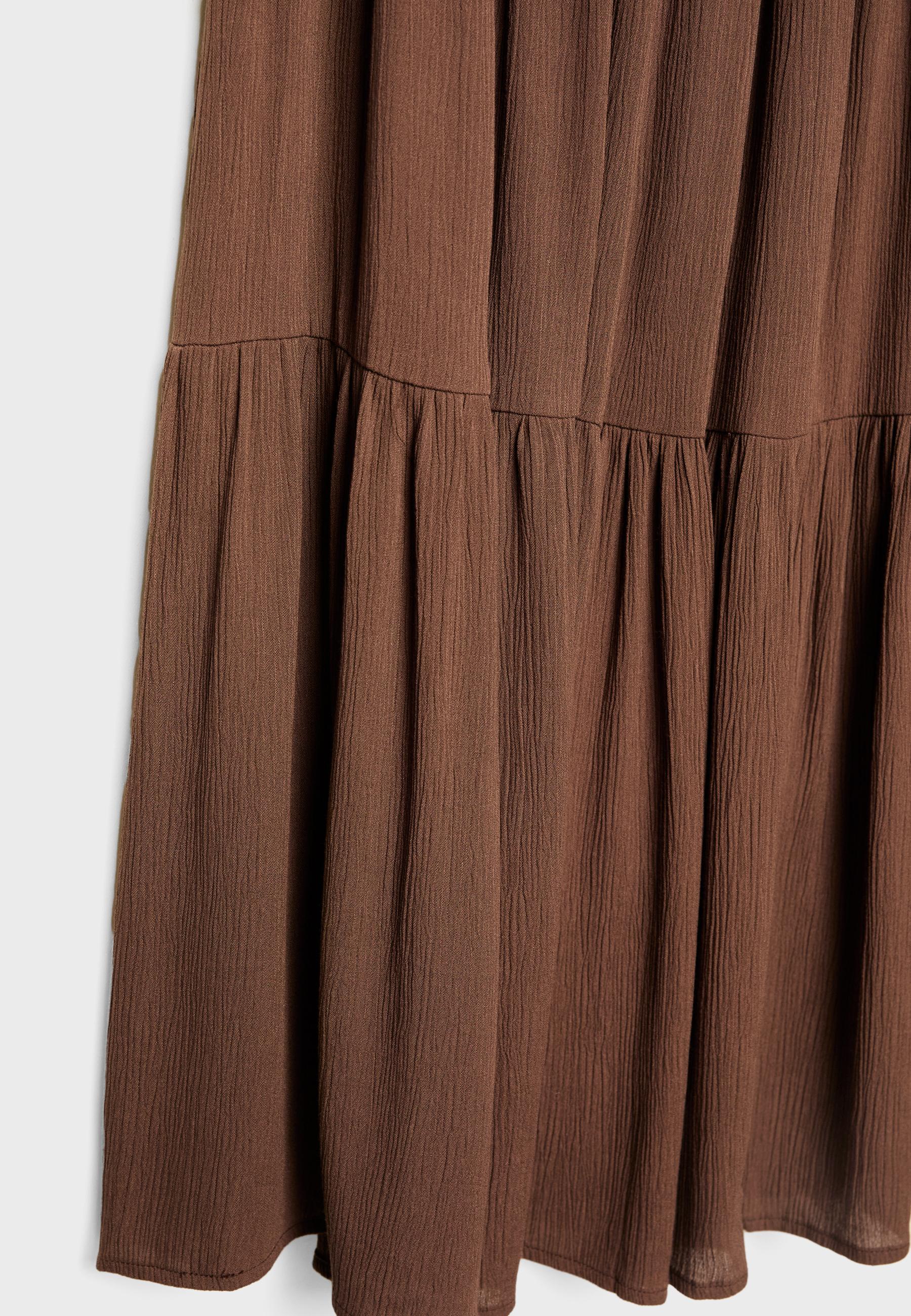 Boho midi skirt — Brown