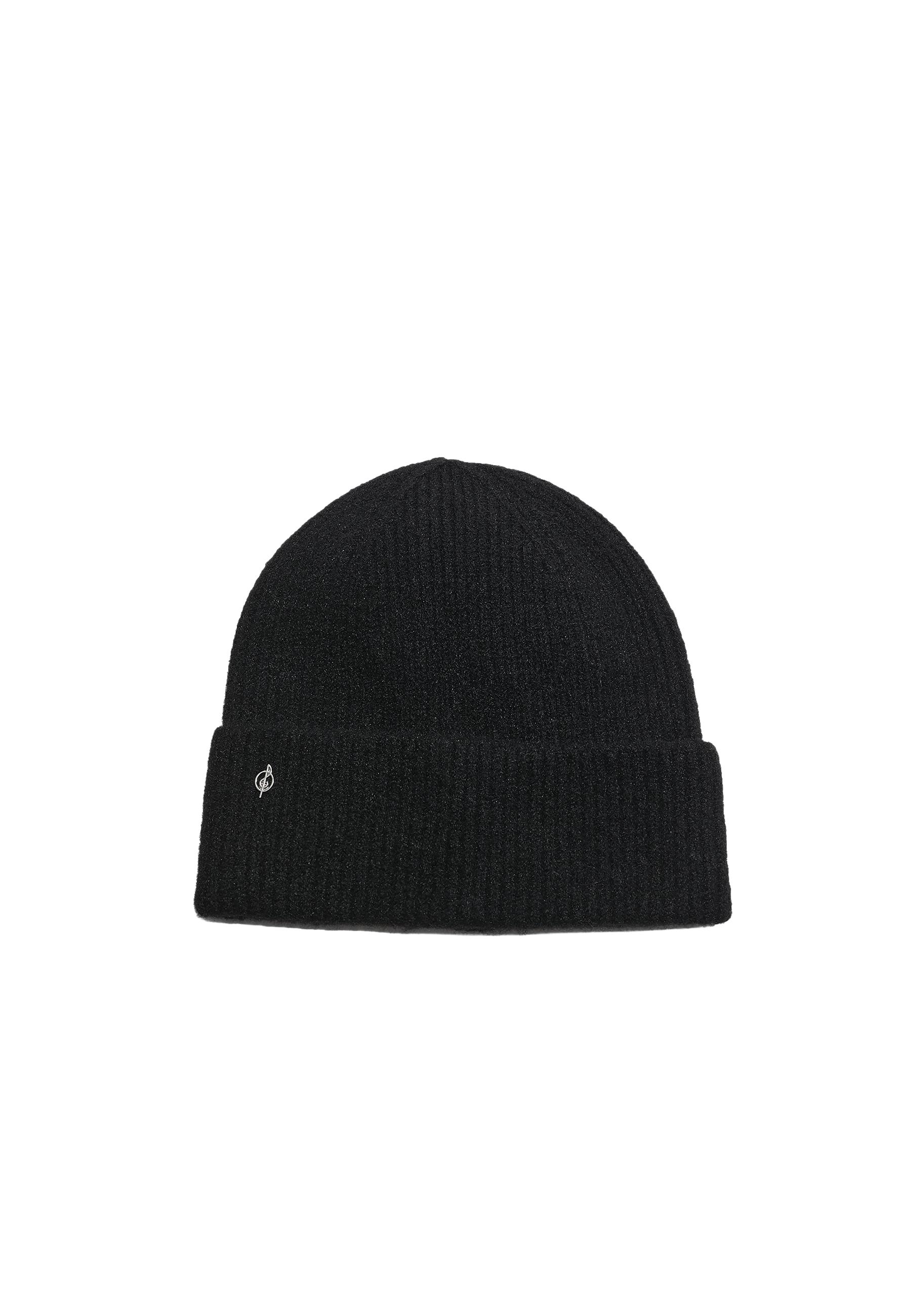 Basic knit hat — Black