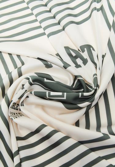 Manhatan striped scarf — Khaki 3