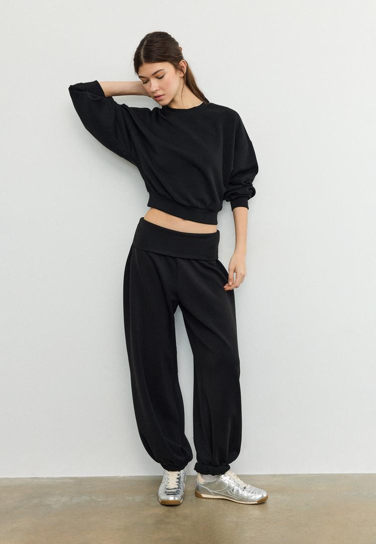 soft touch batwing sleeve sweatshirt