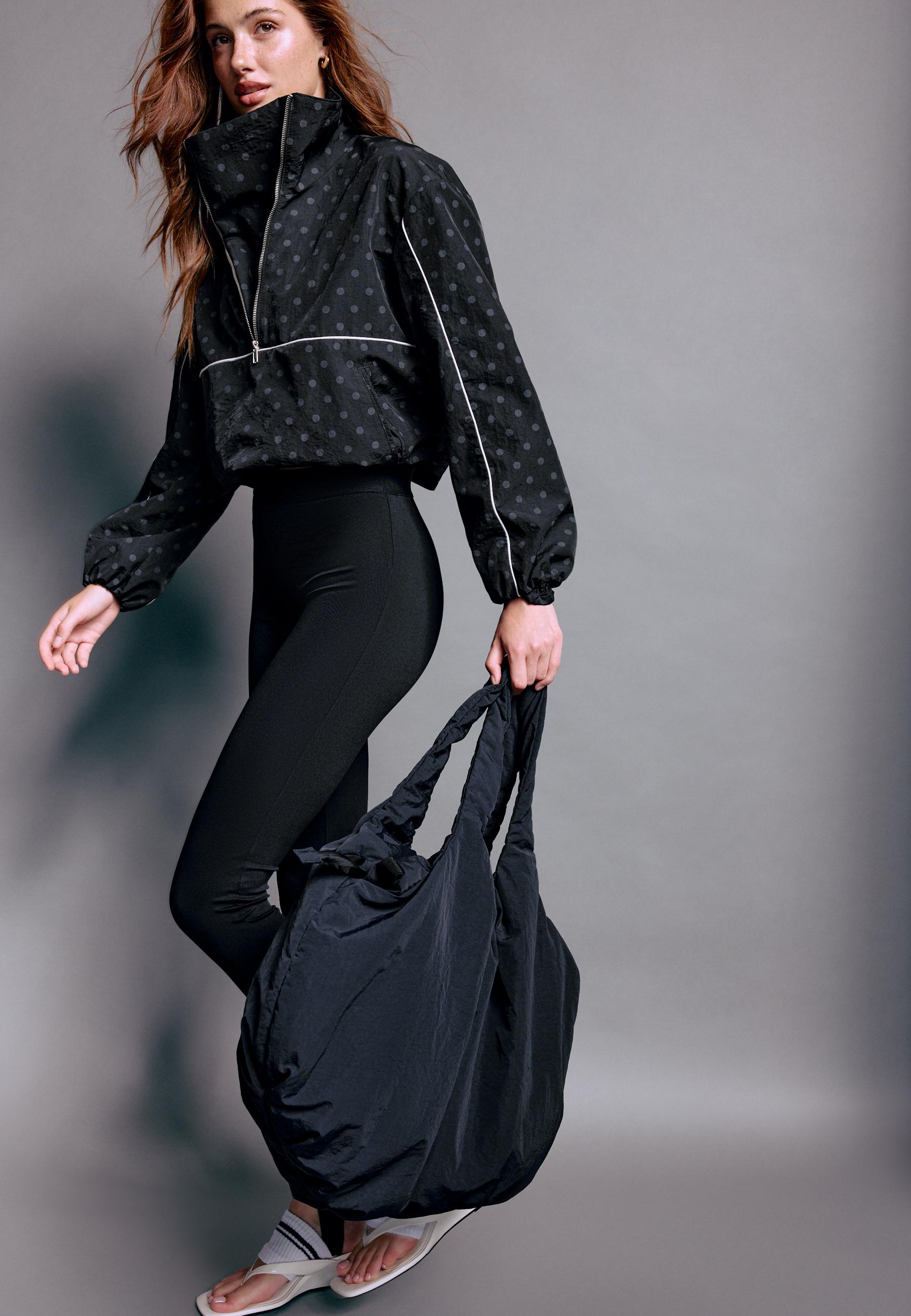 Technical polka dot windbreaker — TRANSPARENT