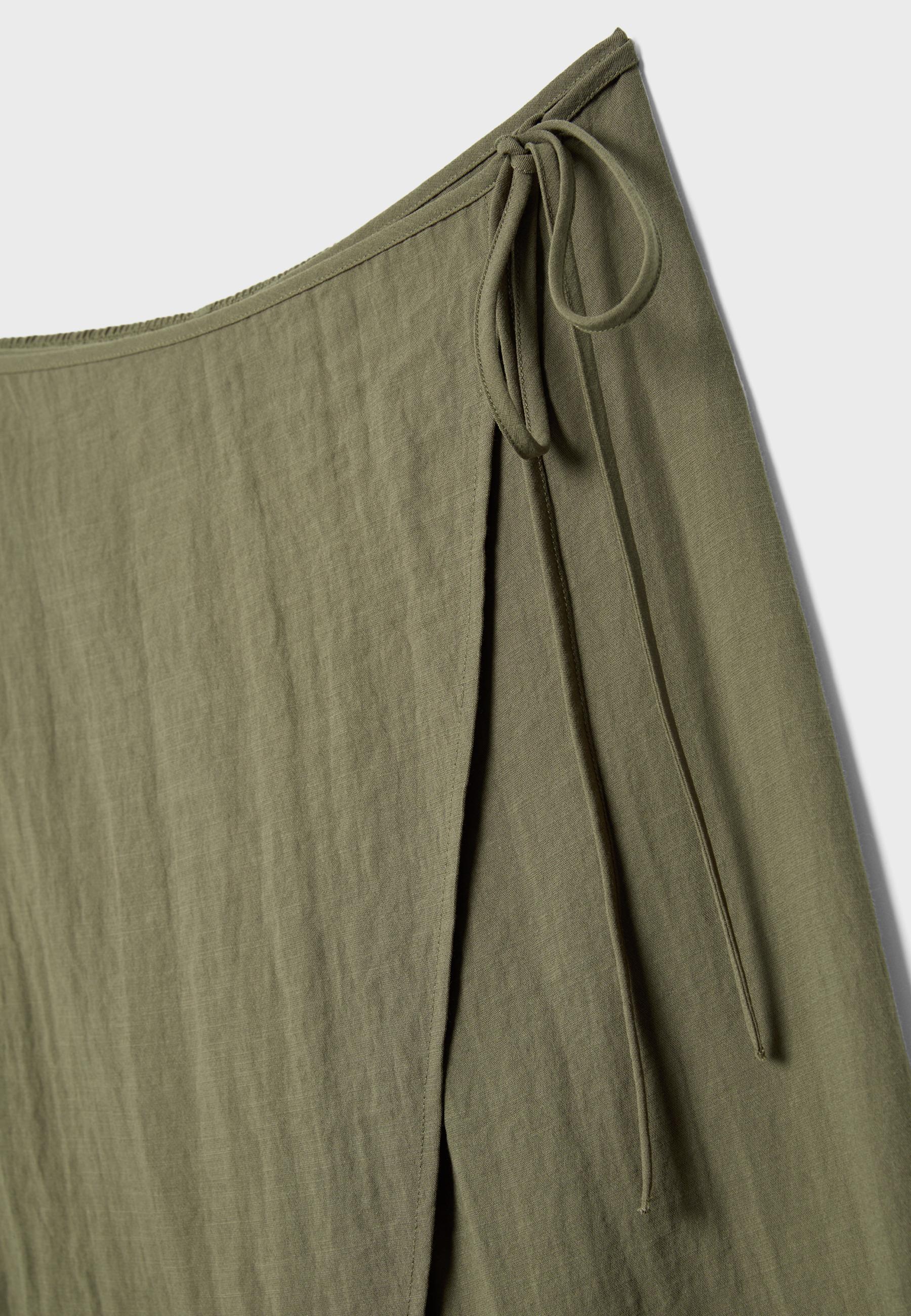 Flowing wrap trousers — Khaki