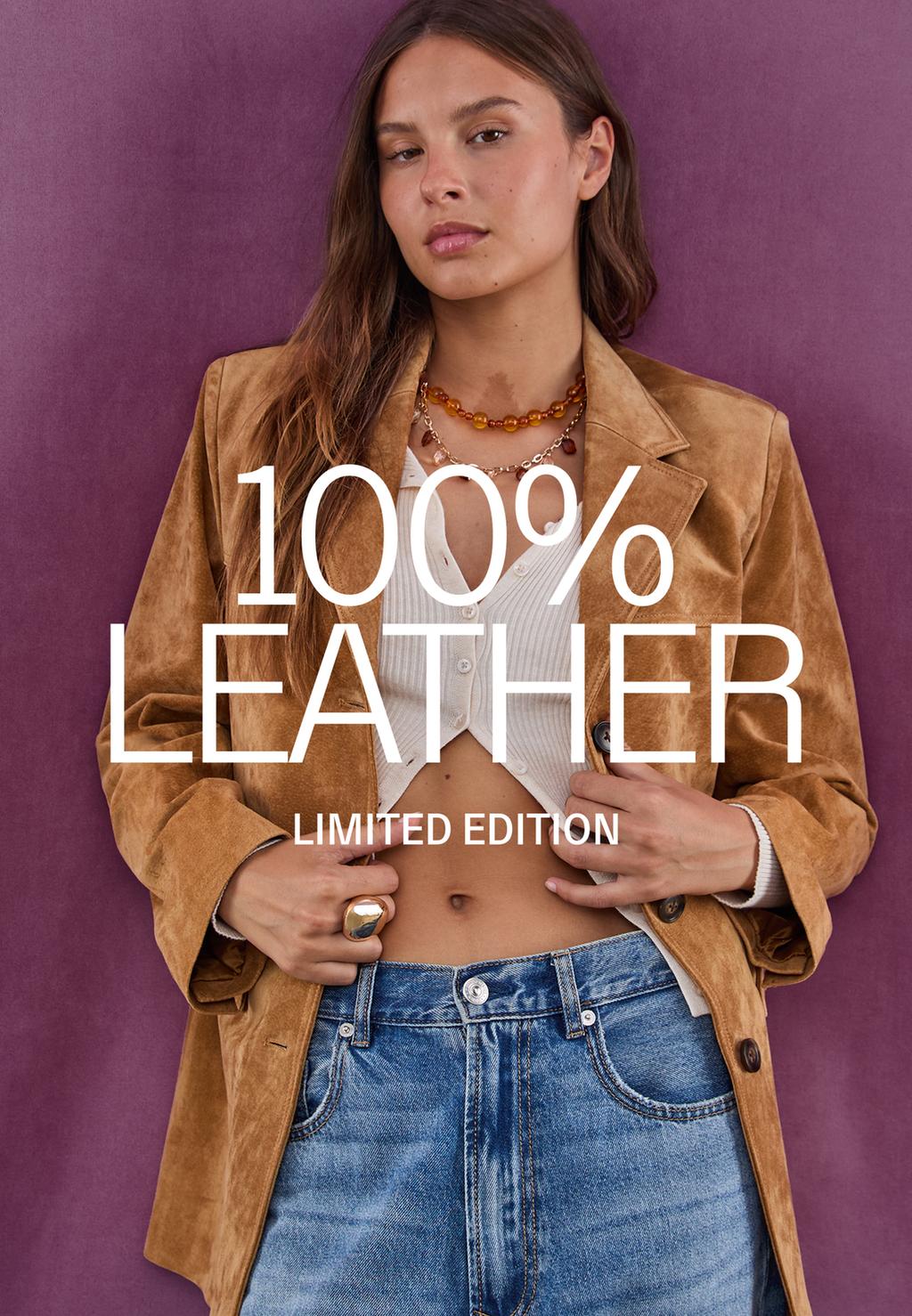 100% leather blazer