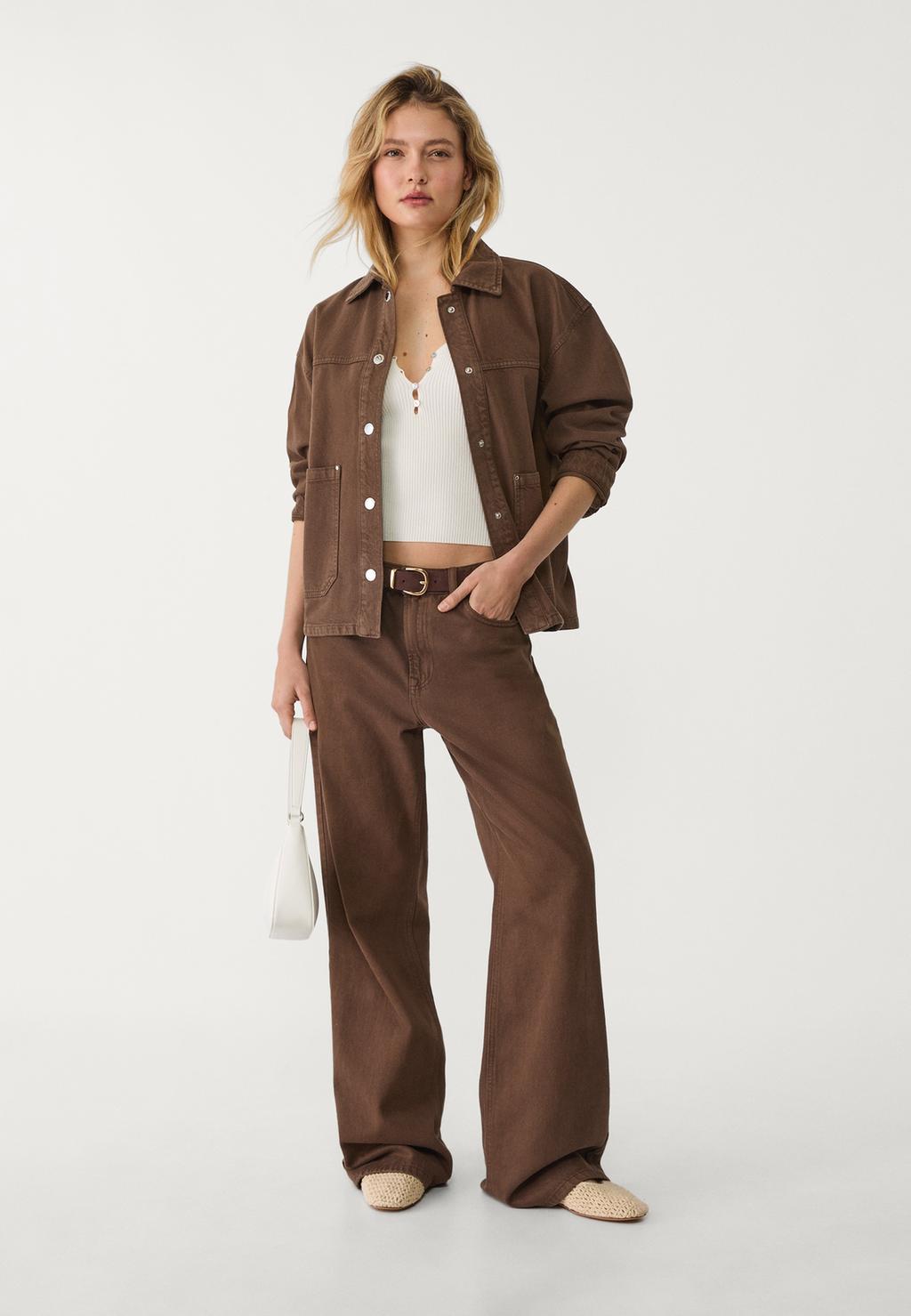 Twill jacket with pockets