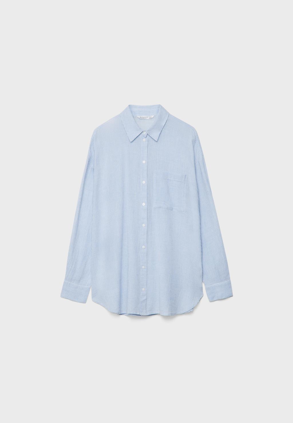 Camisa básica fluida bolsillo