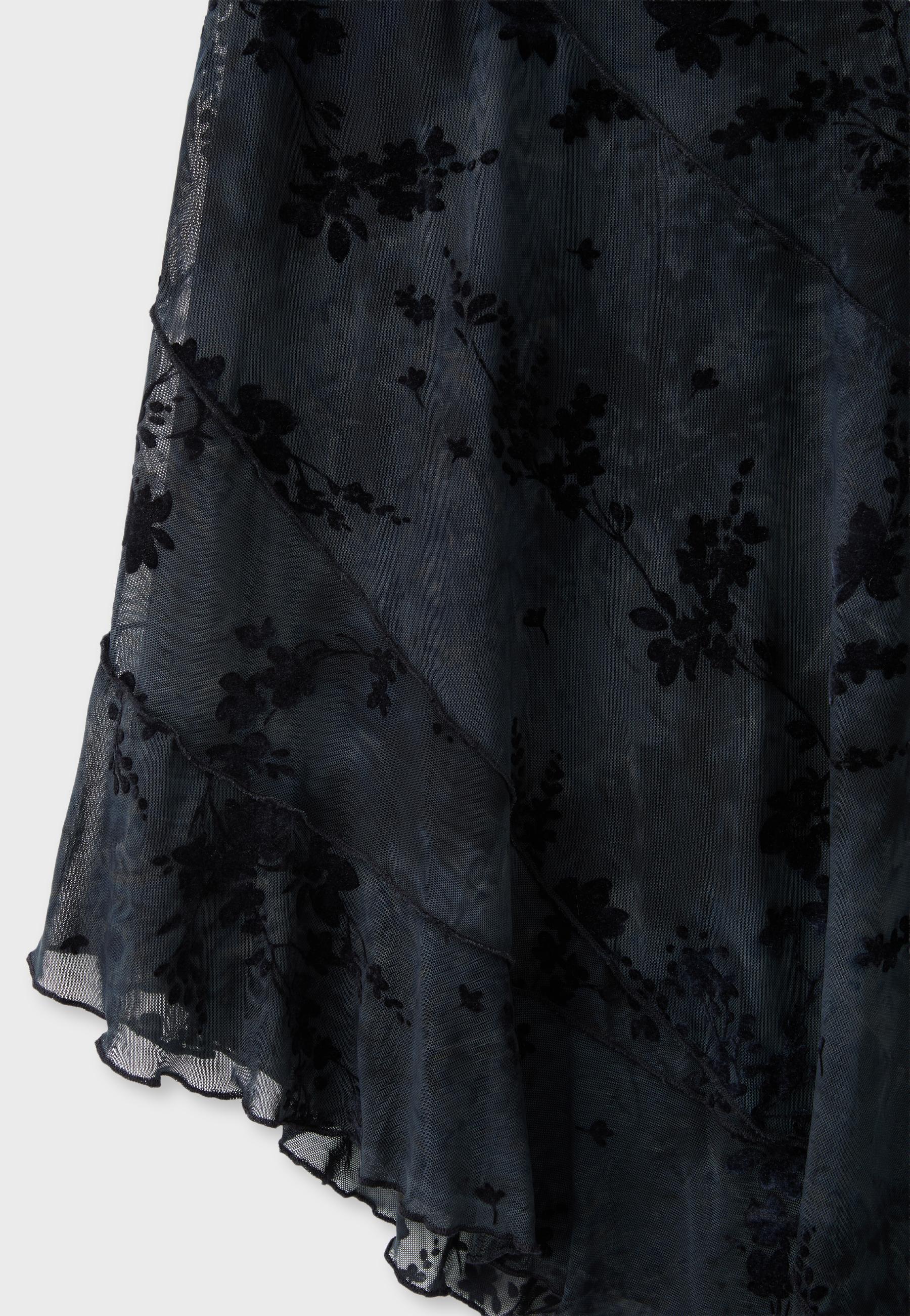 Asymmetric tulle skirt — Dark grey