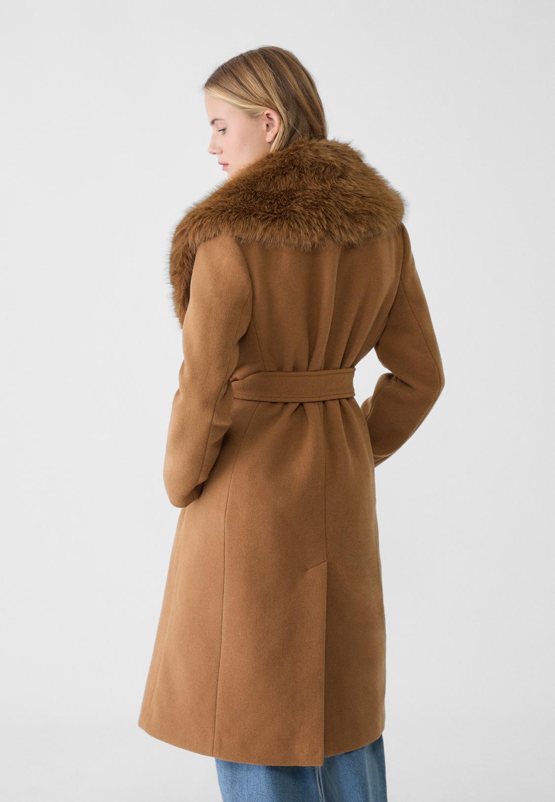 Stradivarius Mantel Damen Wildlederoptik Trenchcoat In