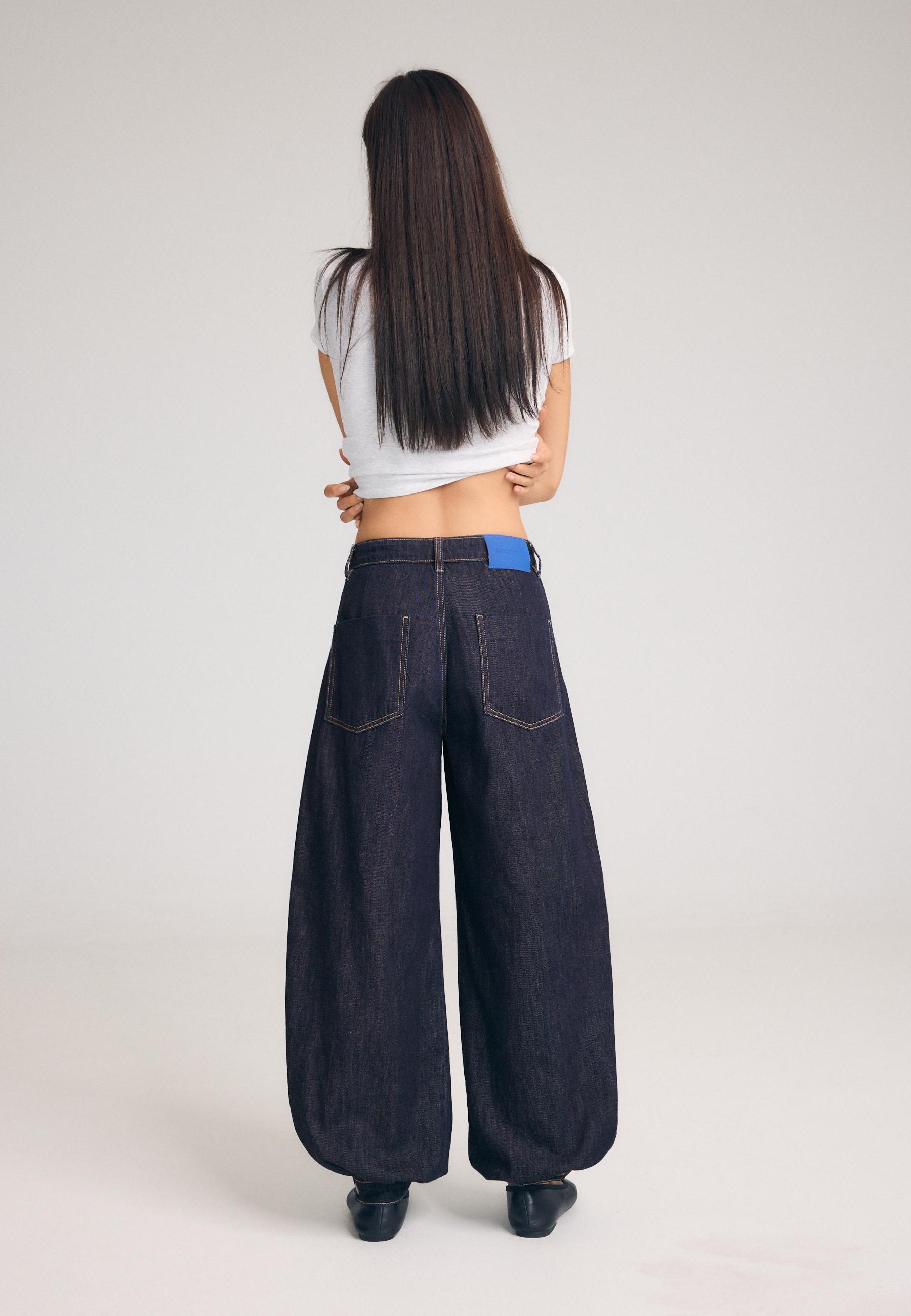 D72 Sarouel jeans — RINSE BLUE DENIM