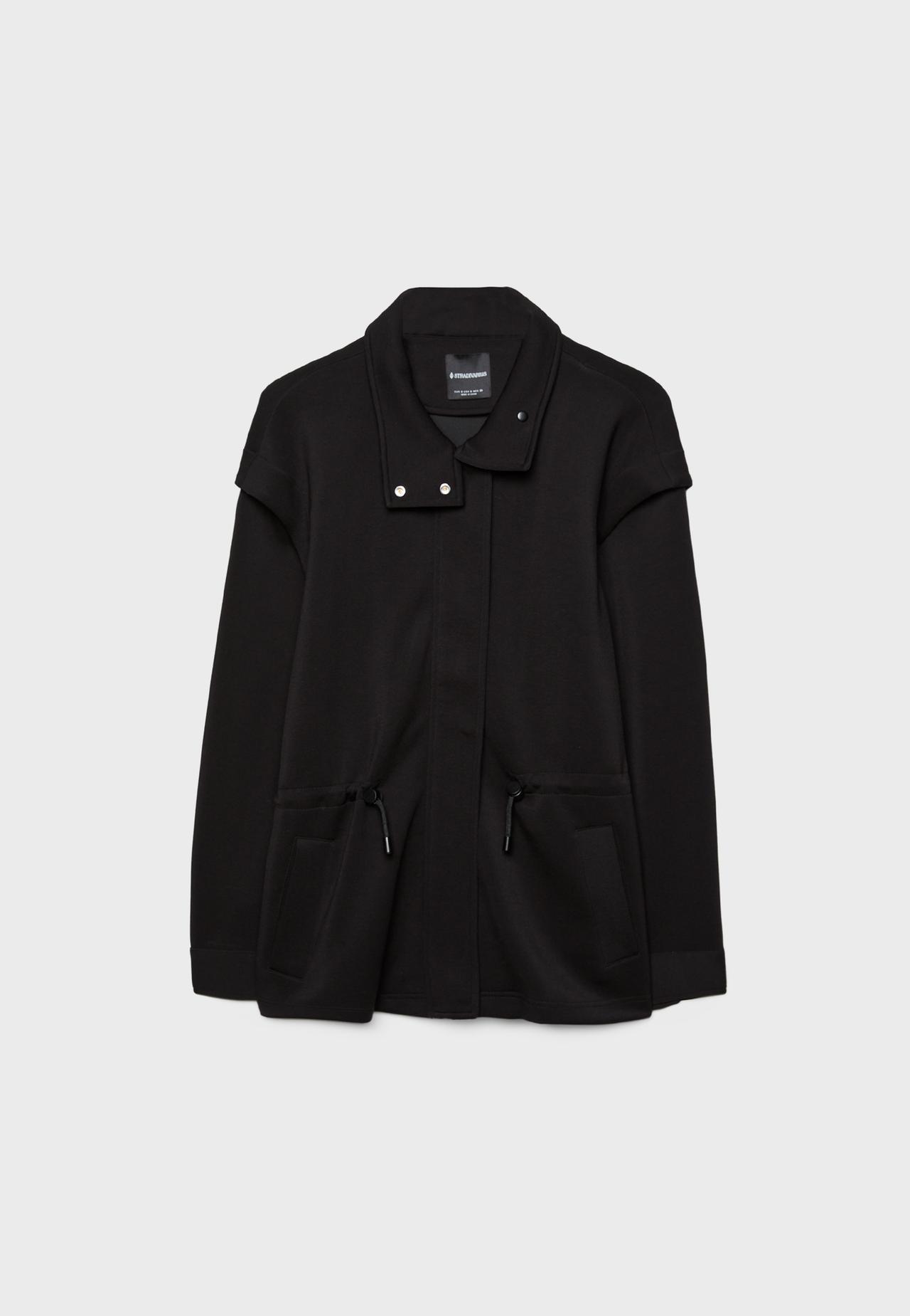 Lightweight adjustable waist jacket — Black