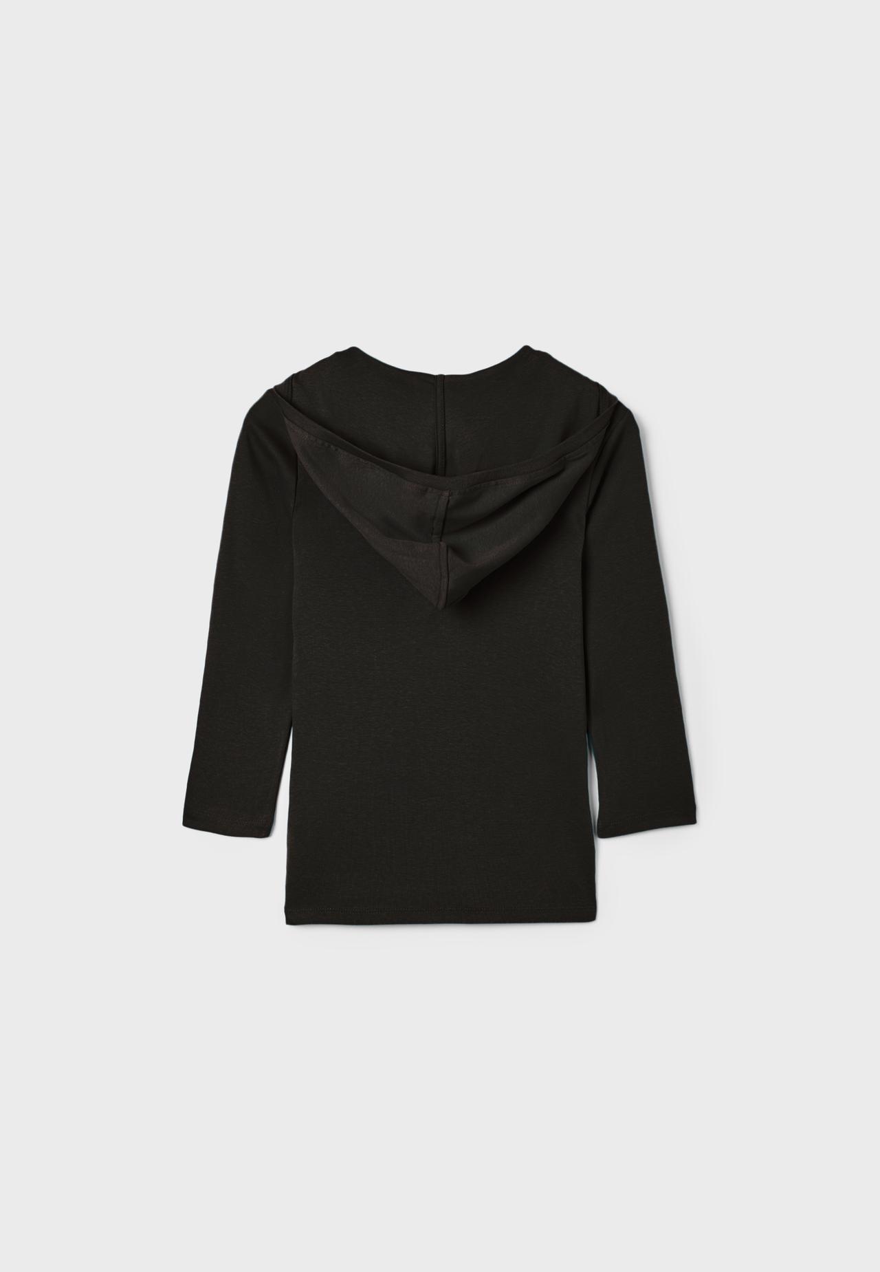Hooded T-shirt — Brown