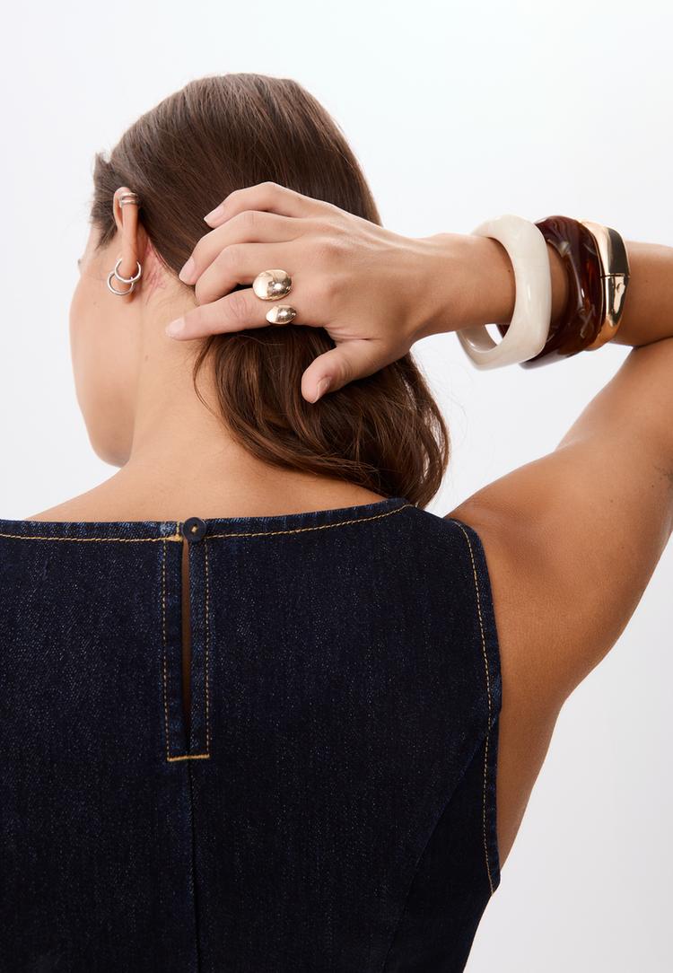 top denim a basque sans manches