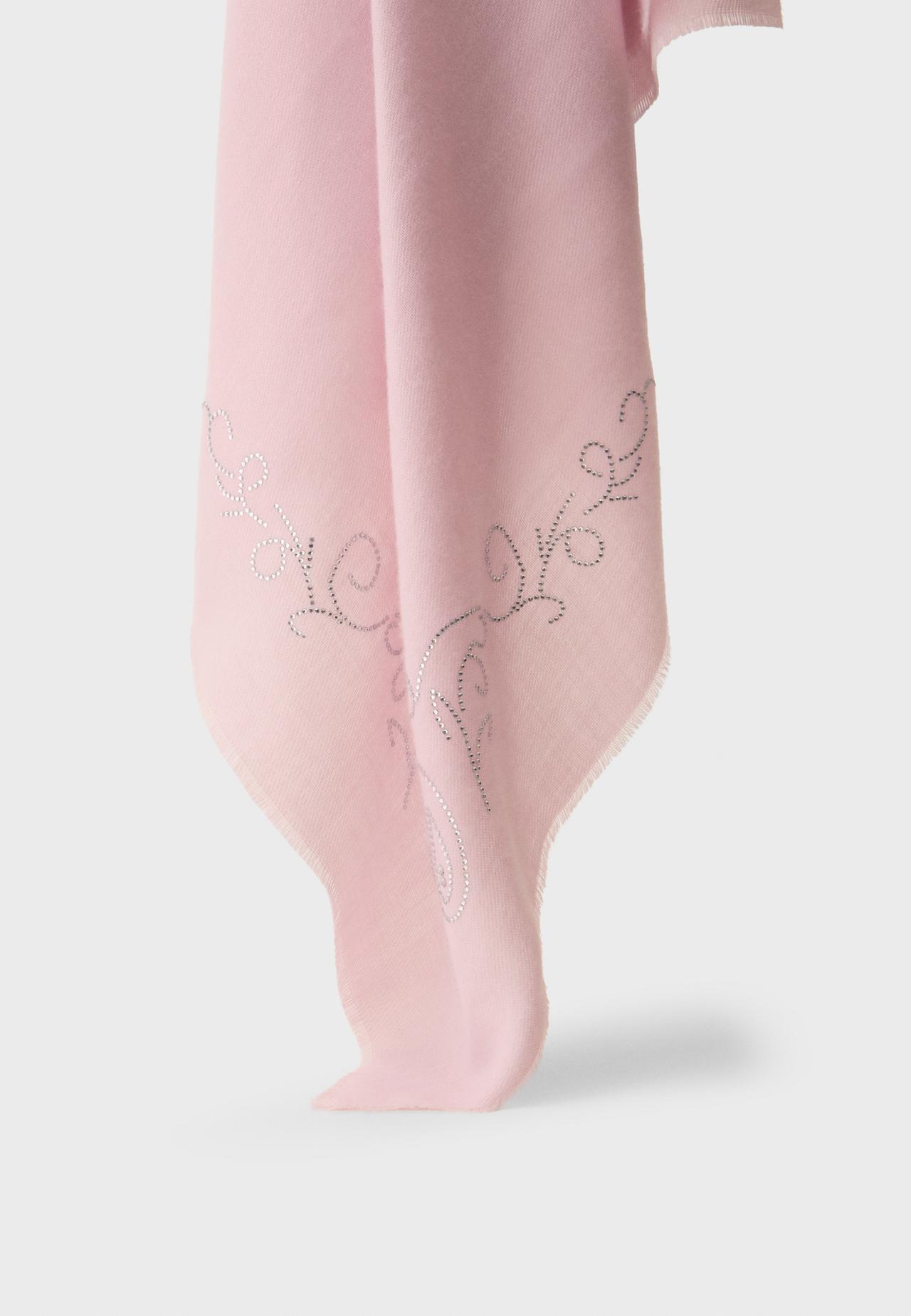 Rhinestones scarf — Pastel pink