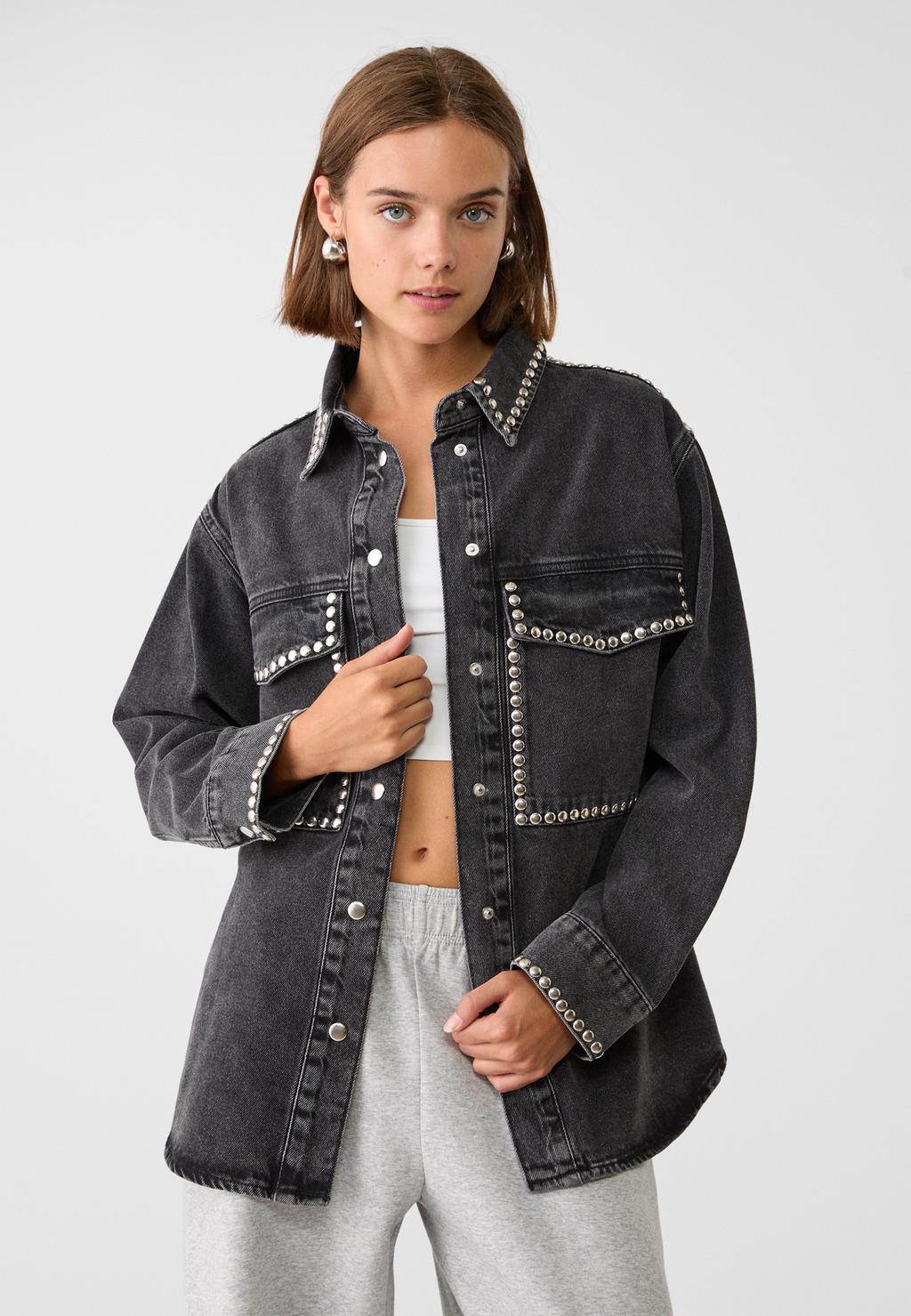 Studded denim jacket